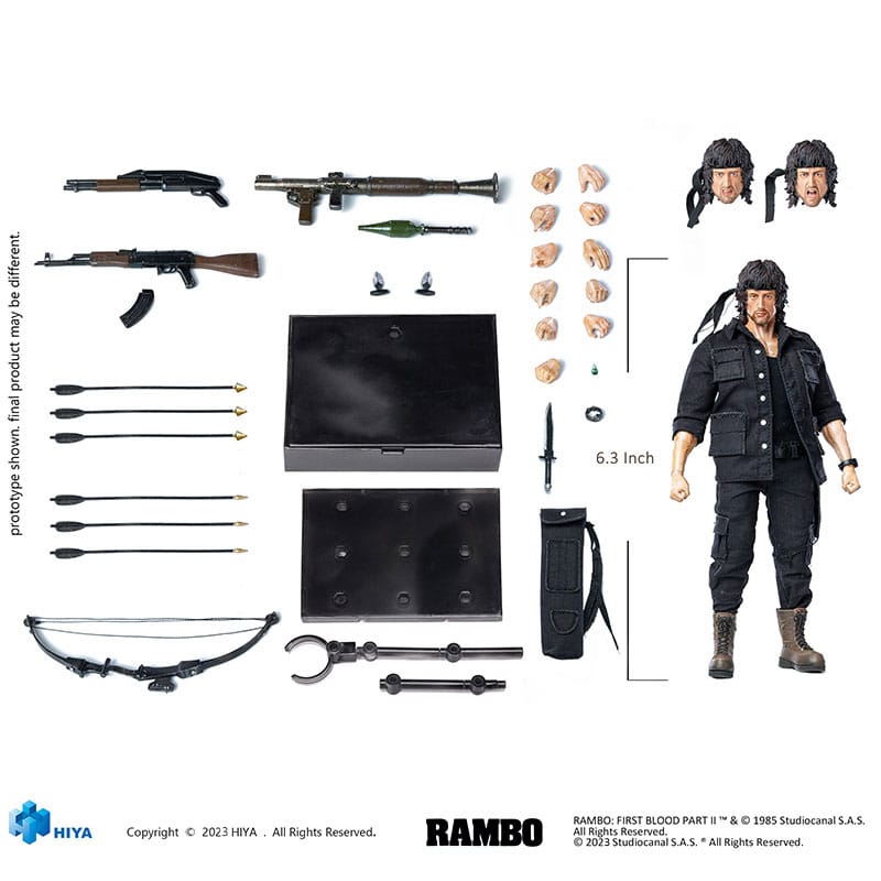 Rambo First Blood II: John Rambo - 1:12-Actionfiguren-Hiya Toys-Mighty Underground