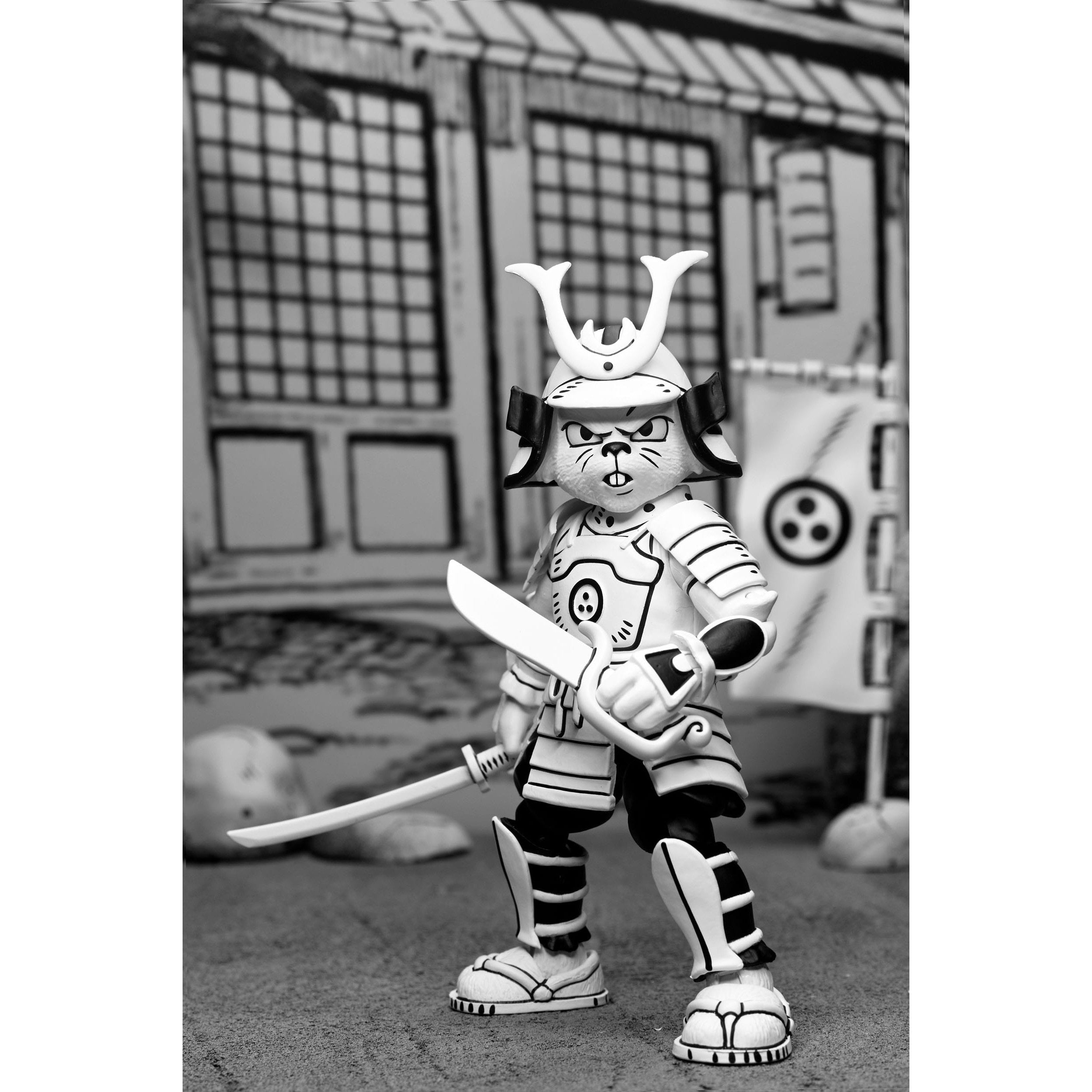 Popular NECA TMNT Usagi Yojimbo Black and White Verison