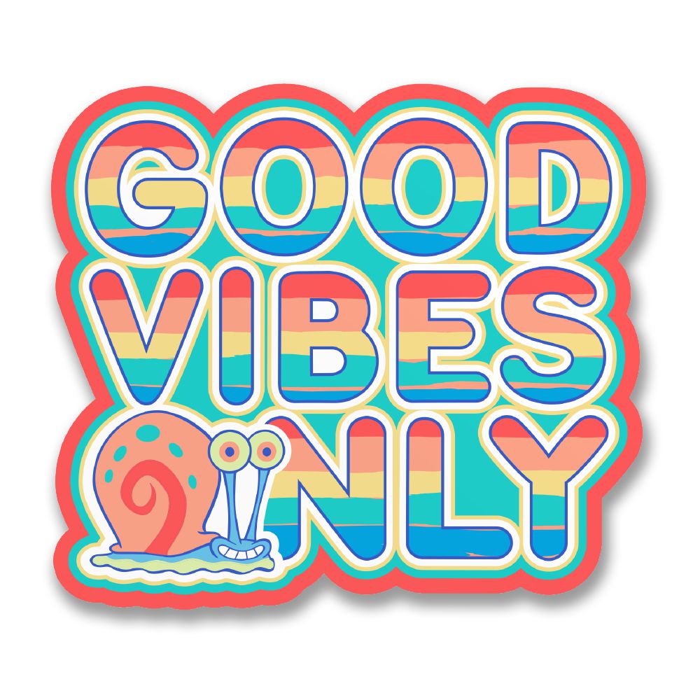 SpongeBob: Gary the Snail - Good Vibes Only - Sticker-Sticker-Mighty Underground-Mighty Underground