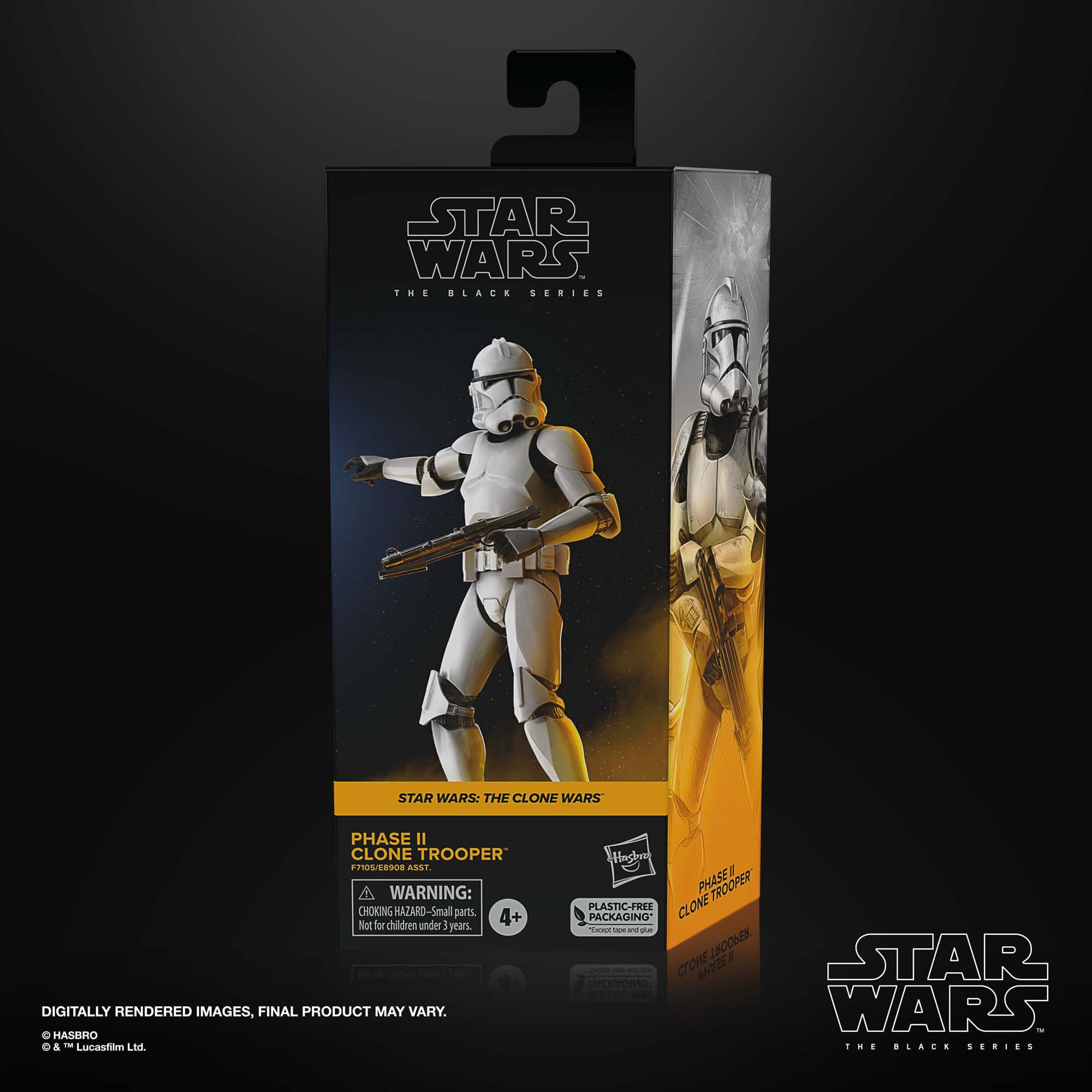 Star Wars Black Series: Clone Trooper (Phase II, The Clone Wars)-Actionfiguren-Hasbro-Mighty Underground