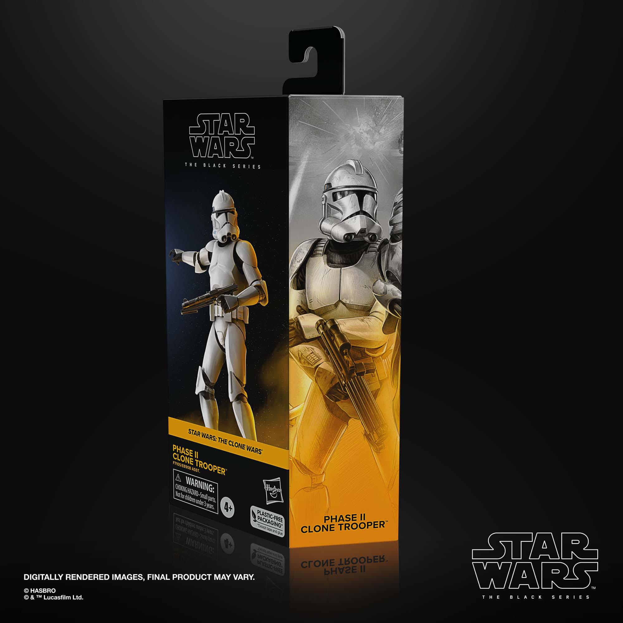 Star Wars Black Series: Clone Trooper (Phase II, The Clone Wars)-Actionfiguren-Hasbro-Mighty Underground