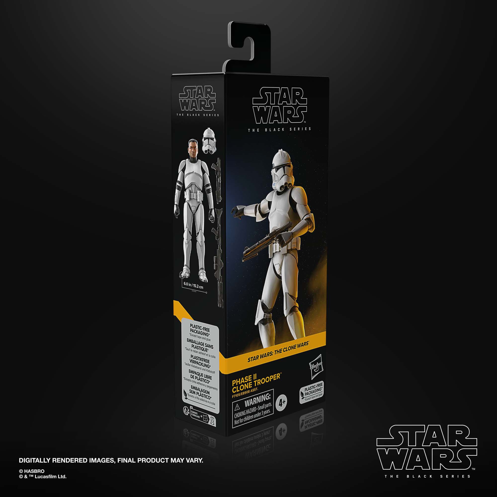 Star Wars Black Series: Clone Trooper (Phase II, The Clone Wars)-Actionfiguren-Hasbro-Mighty Underground