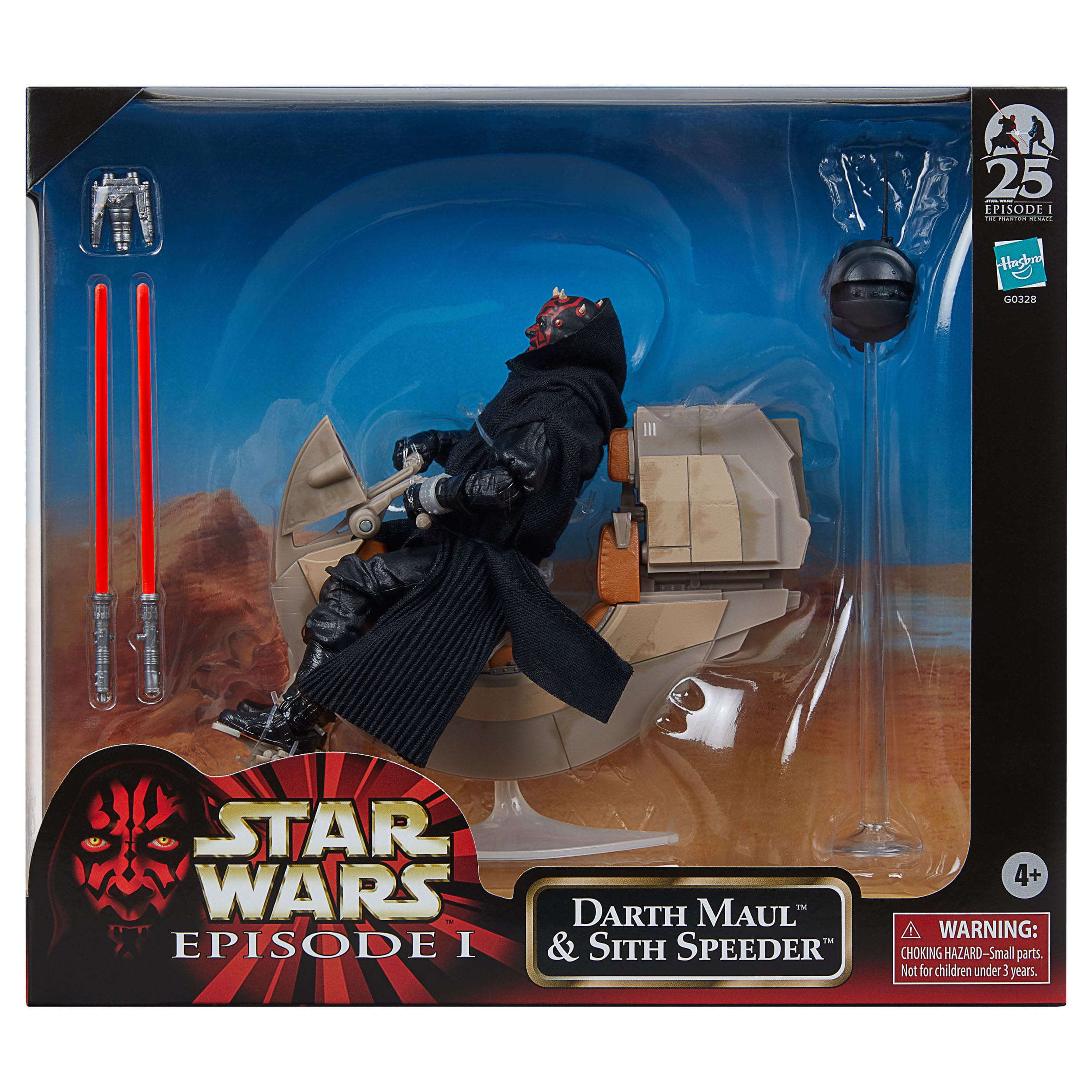 Star Wars Black Series: Darth Maul & Sith Speeder (Ep I, SDCC 2024)-Actionfiguren-Hasbro-Mighty Underground