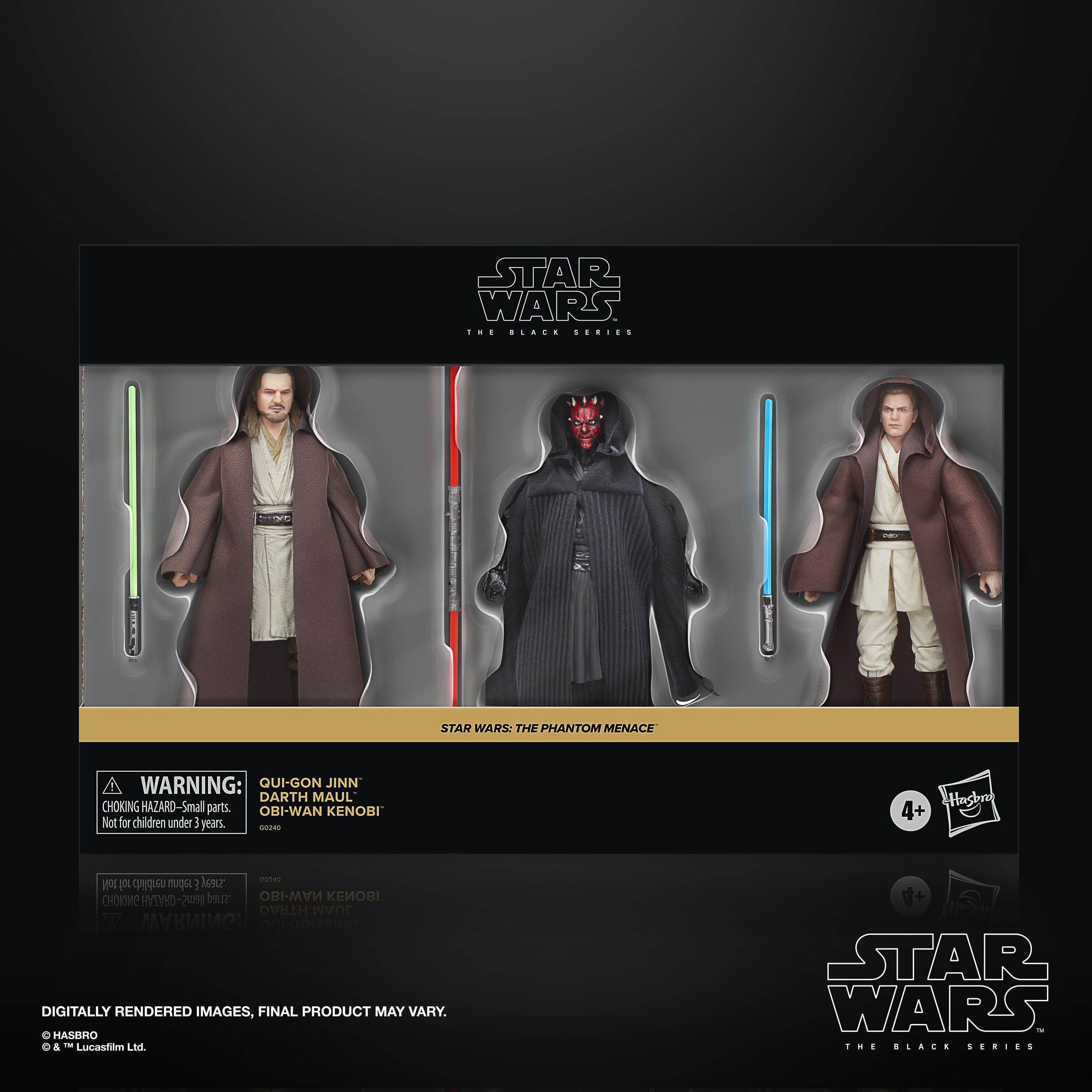 Star Wars Black Series: Qui-Gon Jinn, Darth Maul, Obi-Wan Kenobi (The Phantom Menace) 3-Pack-Actionfiguren-Hasbro-Mighty Underground