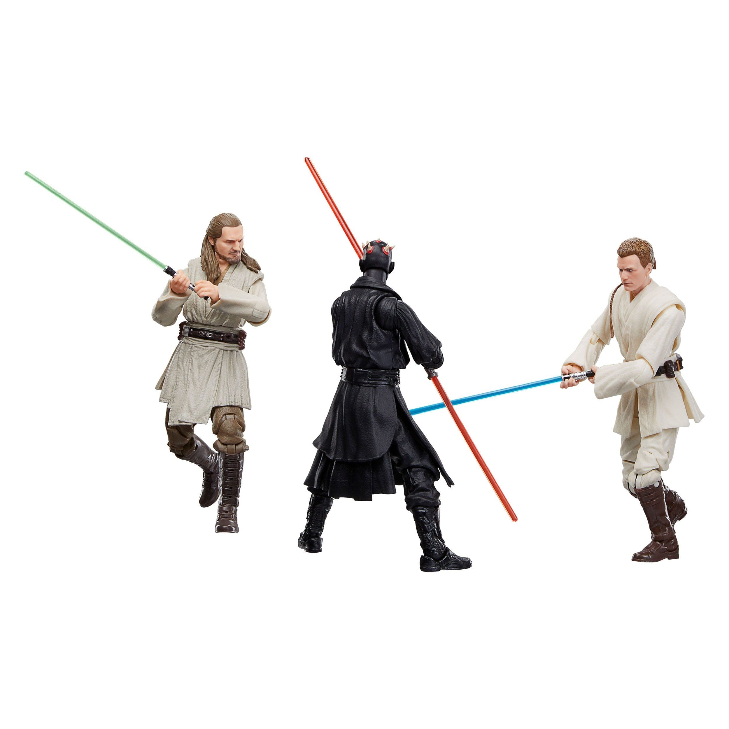 Star Wars Black Series: Qui-Gon Jinn, Darth Maul, Obi-Wan Kenobi (The Phantom Menace) 3-Pack-Actionfiguren-Hasbro-Mighty Underground