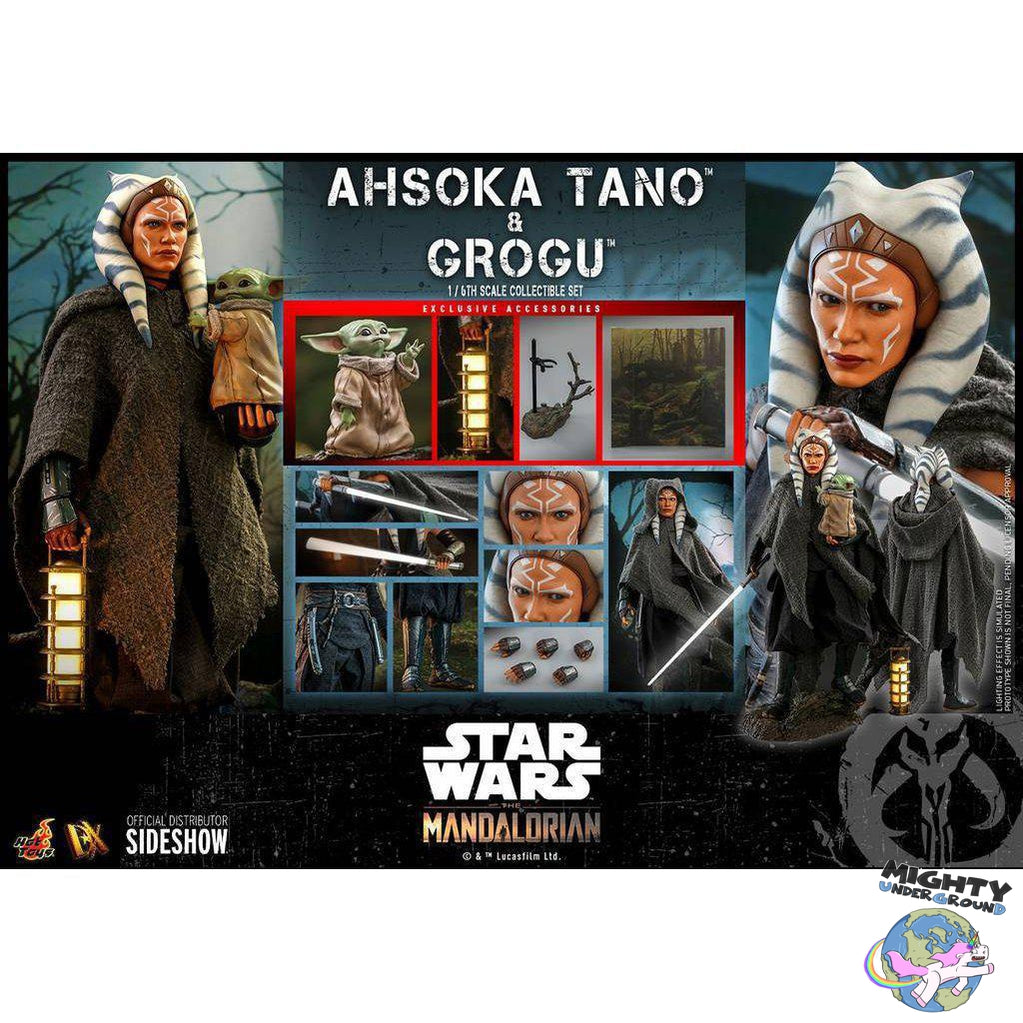 Star Wars: The Mandalorian - Ahsoka Tano & Grogu 1/6 VORBESTELLUNG!-Actionfiguren-Hot Toys-Mighty Underground