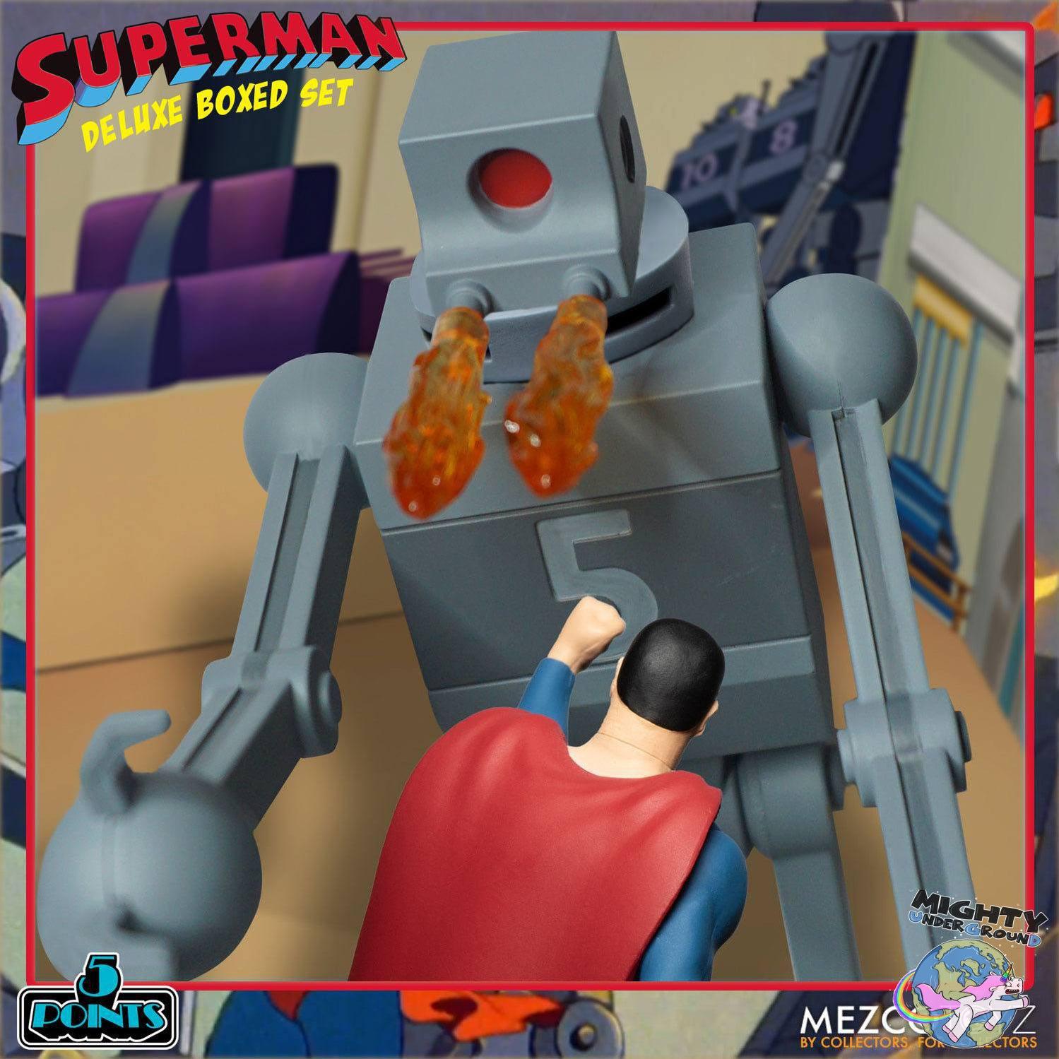 Superman The Mechanical Monsters (1941): Deluxe Box Set VORBESTELLUNG!-Actionfiguren-Mezco Toys-Mighty Underground