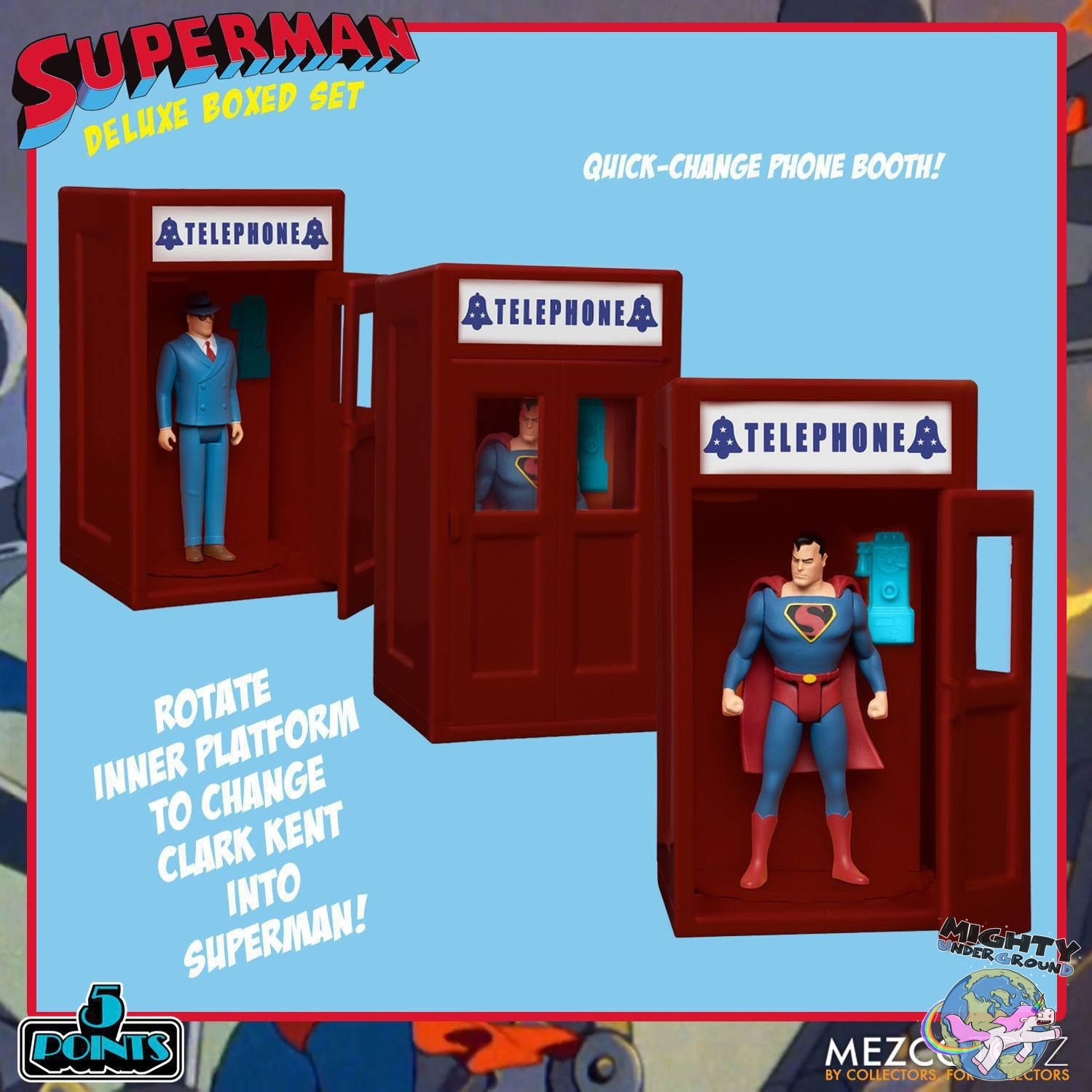 Superman The Mechanical Monsters (1941): Deluxe Box Set VORBESTELLUNG!-Actionfiguren-Mezco Toys-Mighty Underground