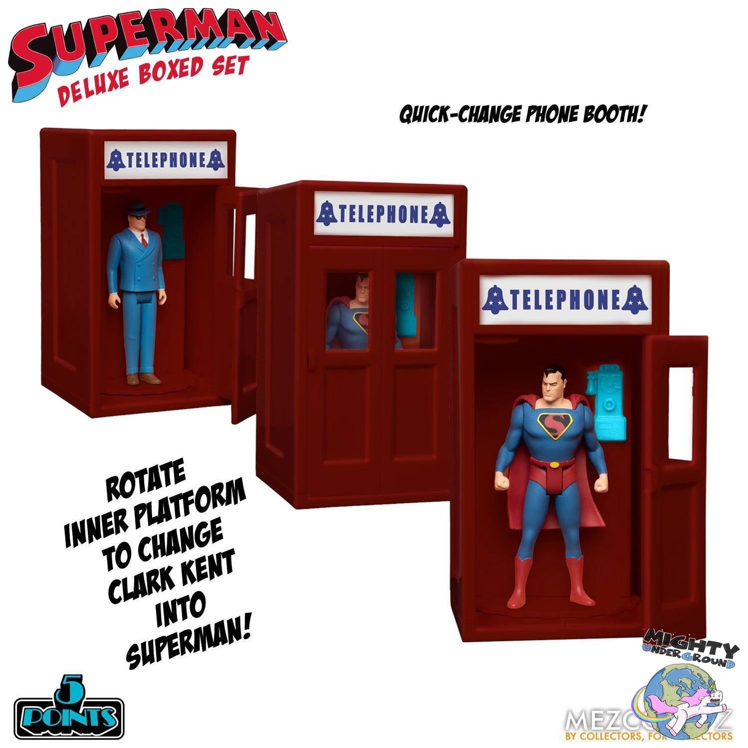 Superman The Mechanical Monsters (1941): Deluxe Box Set VORBESTELLUNG!-Actionfiguren-Mezco Toys-Mighty Underground