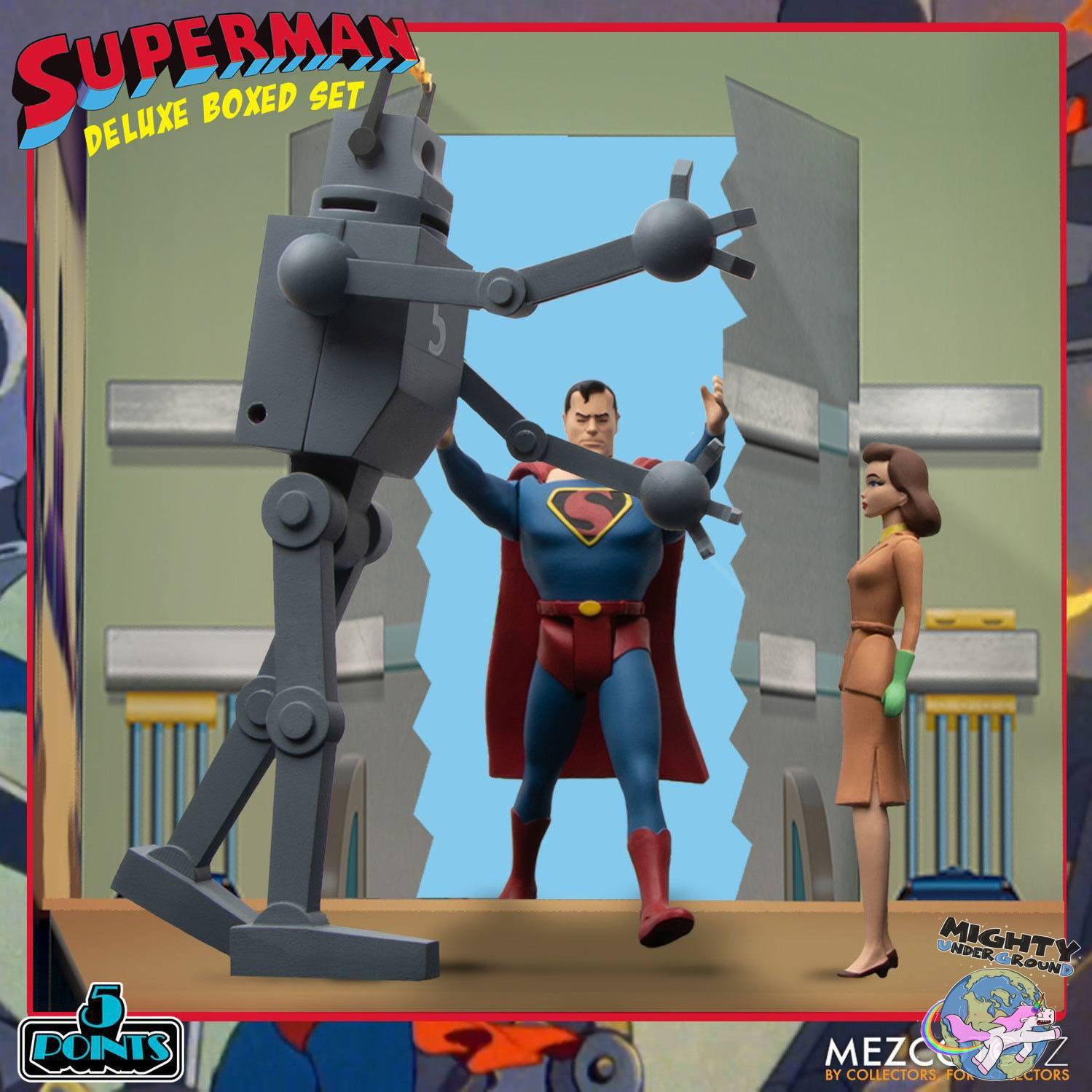 Superman The Mechanical Monsters (1941): Deluxe Box Set VORBESTELLUNG!-Actionfiguren-Mezco Toys-Mighty Underground