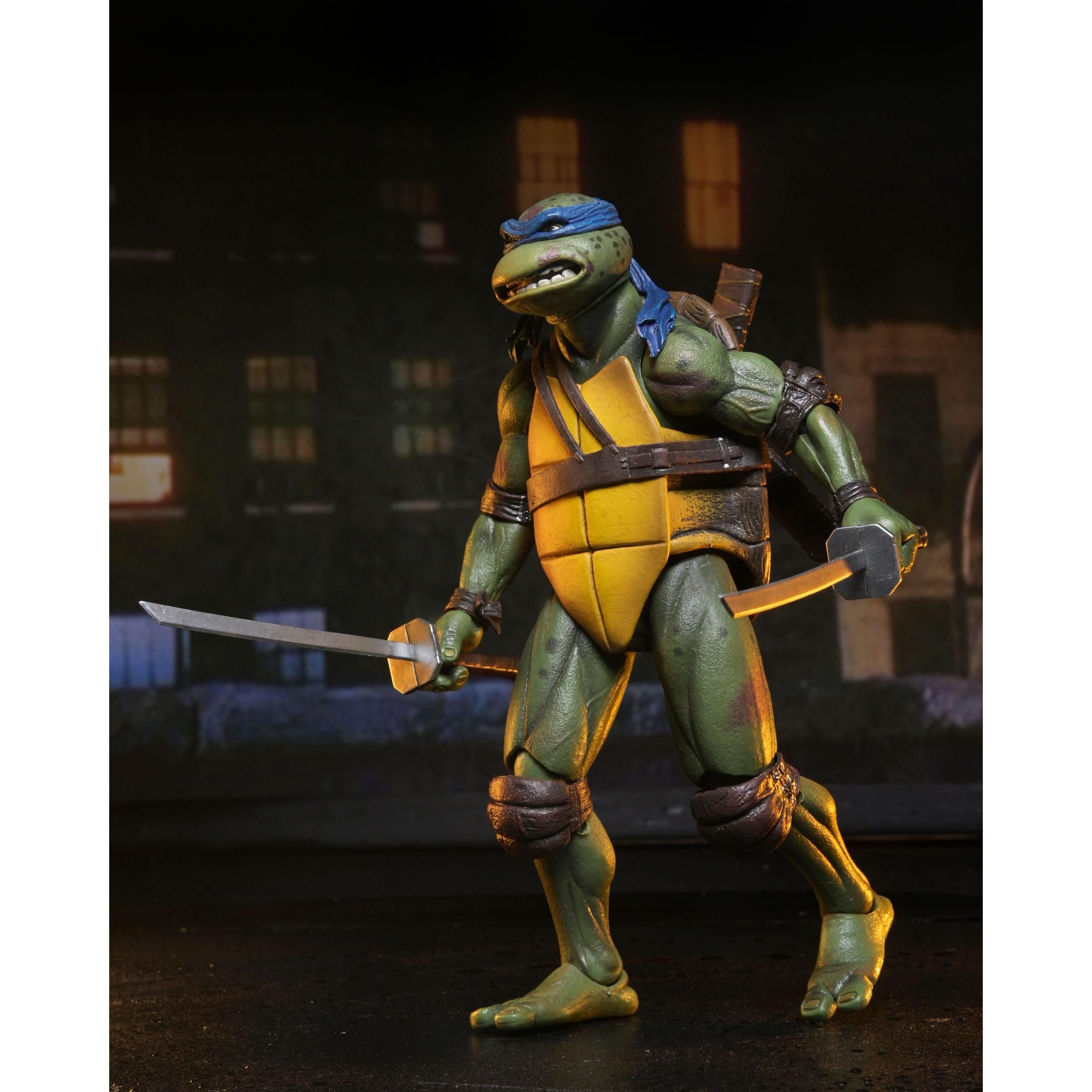 TMNT (1990): Roof Top Battle Shredder vs Leo-Actionfiguren-NECA-Mighty Underground