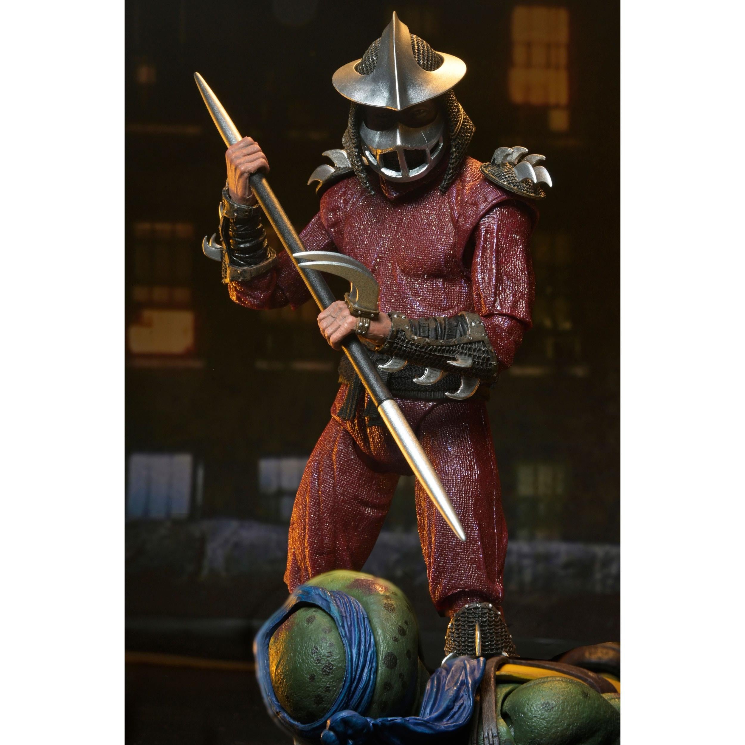 TMNT (1990): Roof Top Battle Shredder vs Leo-Actionfiguren-NECA-Mighty Underground