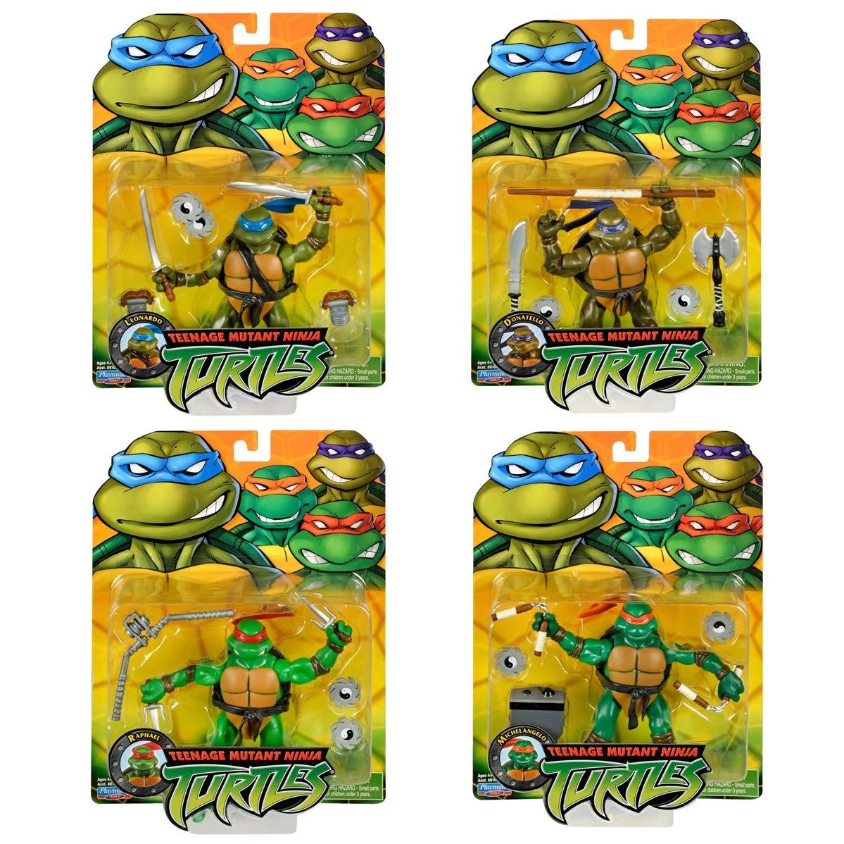 TMNT: Classic 2003 Ninja Turtles - 4-Pack-Actionfiguren-Playmates Toys-Mighty Underground