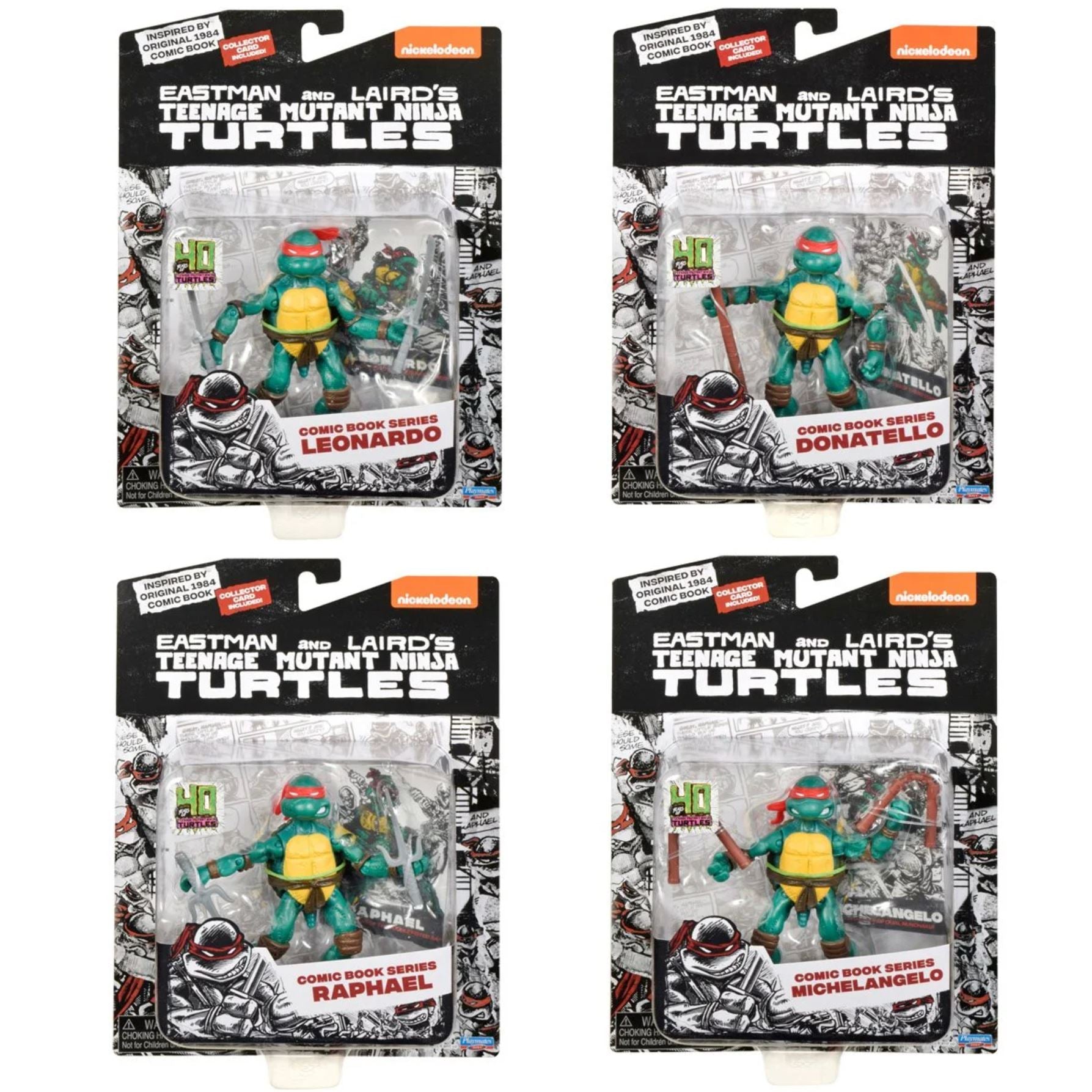 TMNT: Classic Comic Book Series - 4-Pack-Actionfiguren-Playmates Toys-Mighty Underground