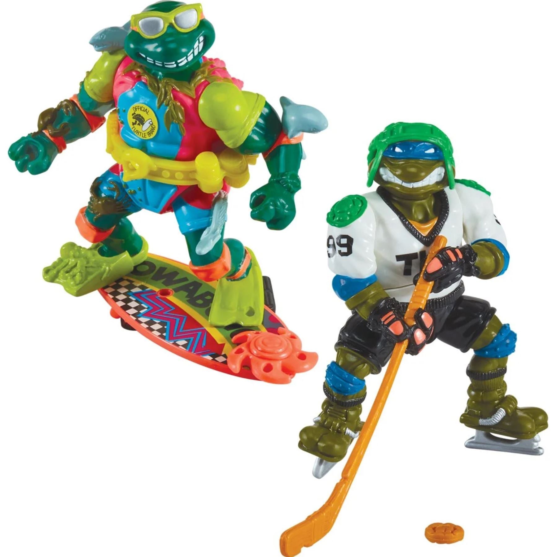 TMNT: Classic Sewer Sports Leonardo & Michelangelo - 2-Pack-Actionfiguren-Playmates Toys-Mighty Underground