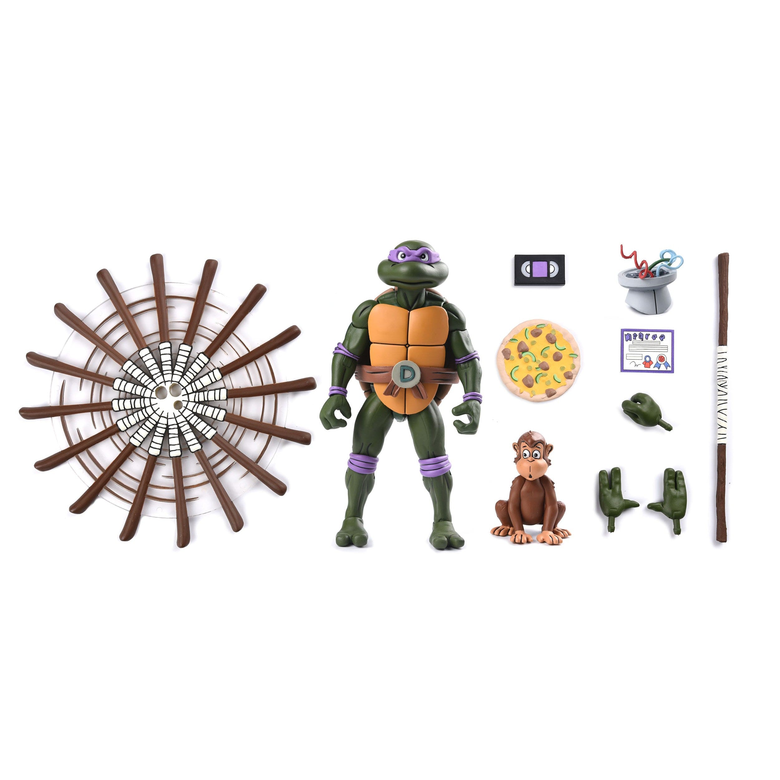 TMNT: Donatello (Cartoon, VHS, Pizza Club)-Actionfiguren-NECA-Mighty Underground