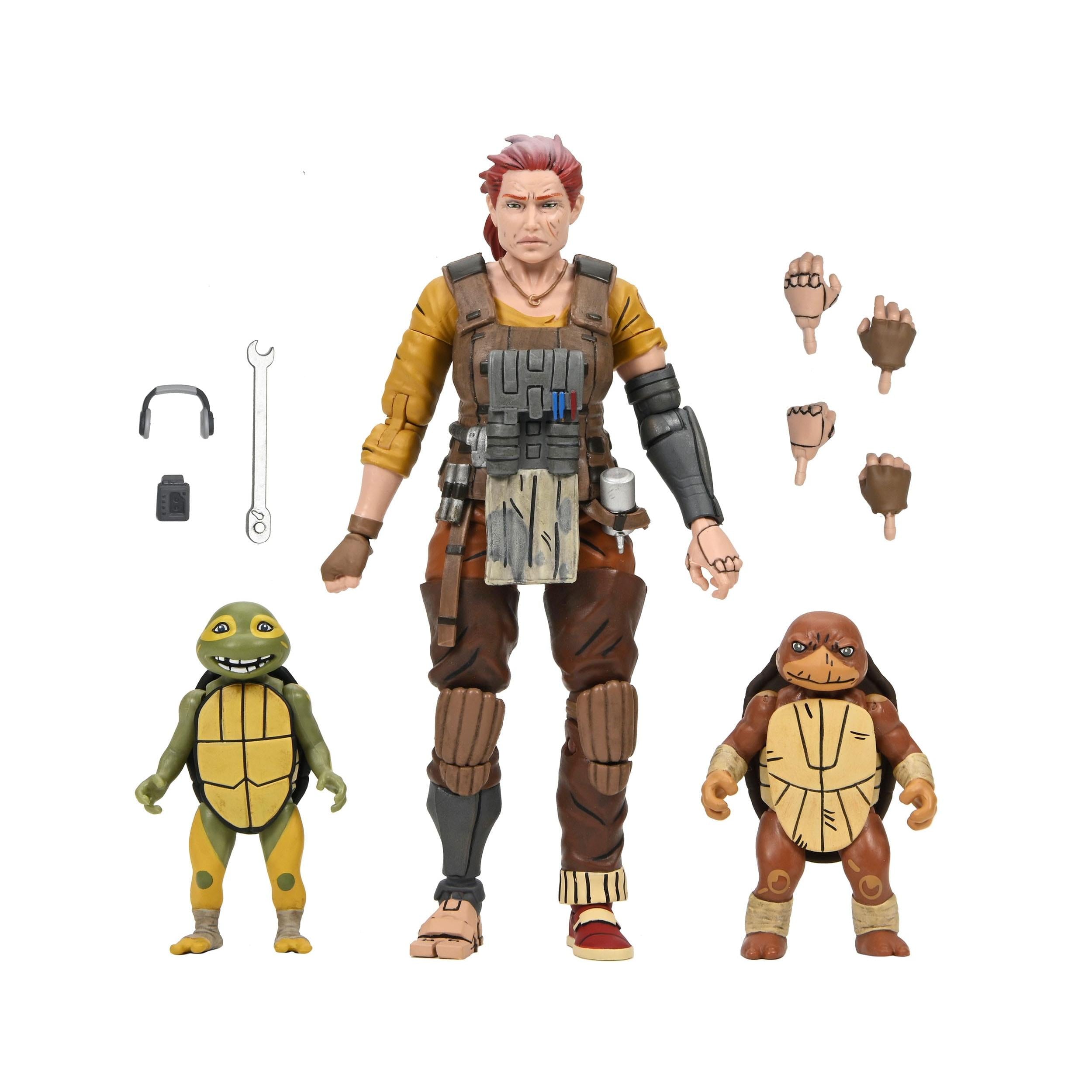 TMNT: Grammy April with Baby Yi & Moja (The Last Ronin)-Actionfiguren-NECA-Mighty Underground