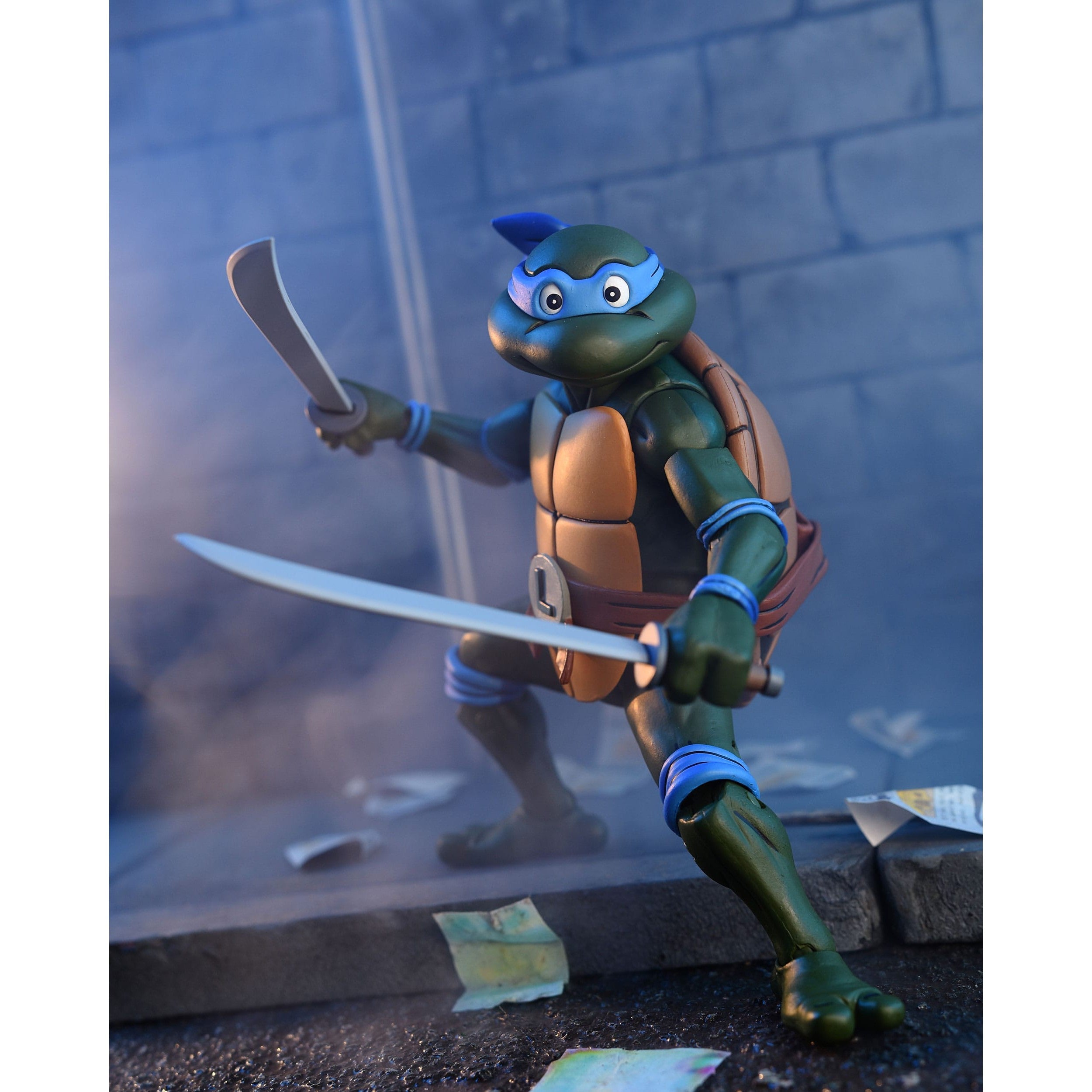 TMNT: Leonardo (Cartoon, VHS, Pizza Club)-Actionfiguren-NECA-Mighty Underground