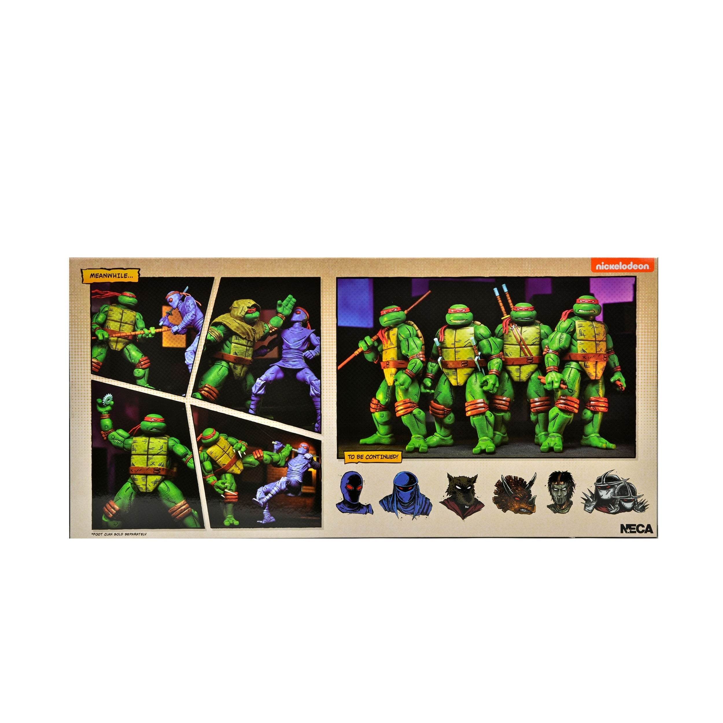 TMNT: Leonardo, Raphael, Michelangelo, & Donatello 4-Pack (Mirage Comics)-Actionfiguren-NECA-Mighty Underground