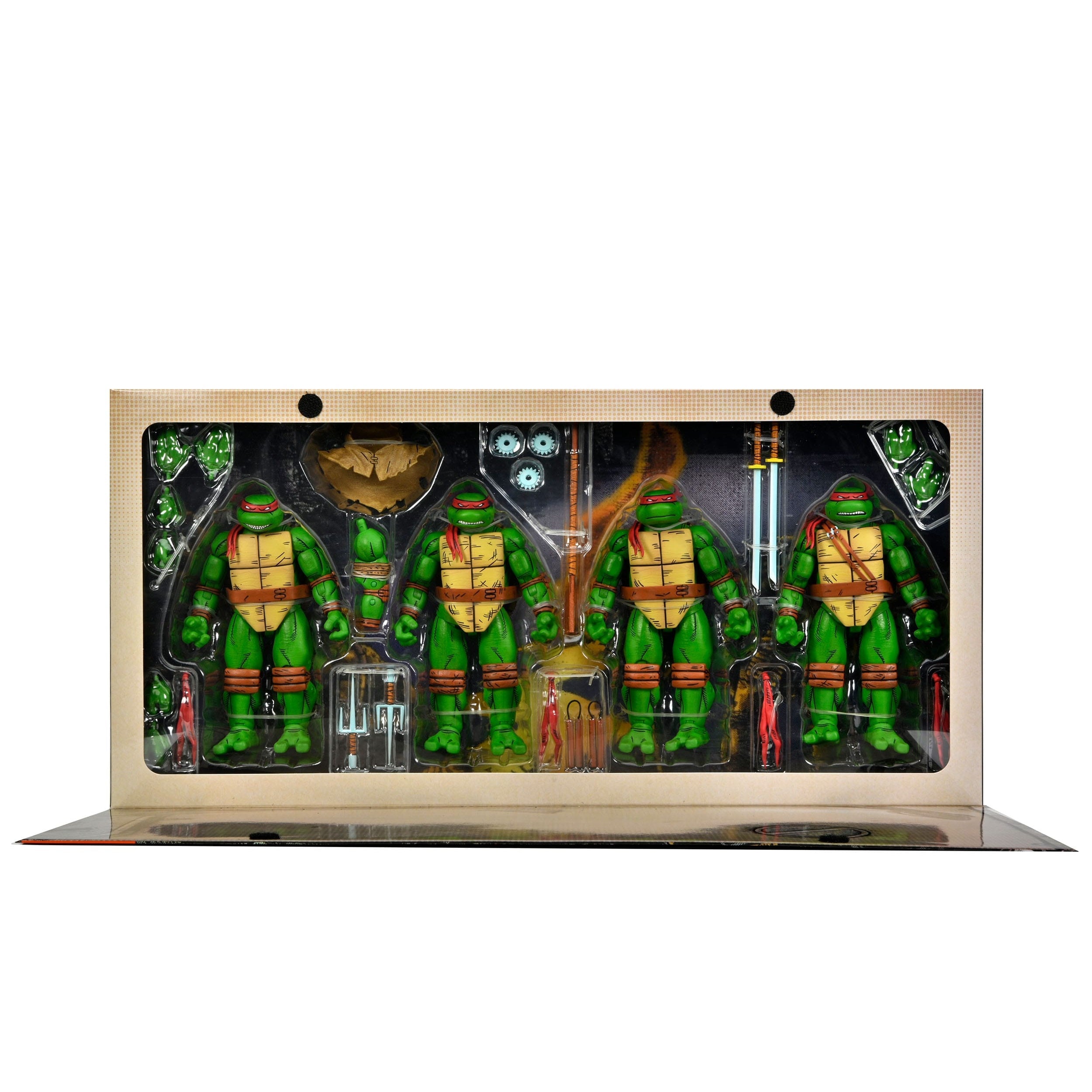 TMNT: Leonardo, Raphael, Michelangelo, & Donatello 4-Pack (Mirage Comics)-Actionfiguren-NECA-Mighty Underground