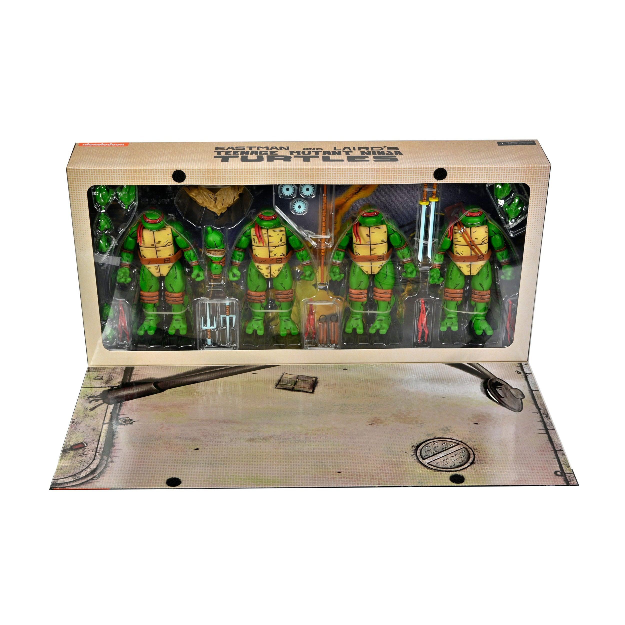 TMNT: Leonardo, Raphael, Michelangelo, & Donatello 4-Pack (Mirage Comics)-Actionfiguren-NECA-Mighty Underground