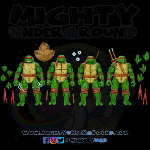 TMNT: Leonardo, Raphael, Michelangelo, & Donatello 4-Pack (Mirage Comics)-Actionfiguren-NECA-Mighty Underground