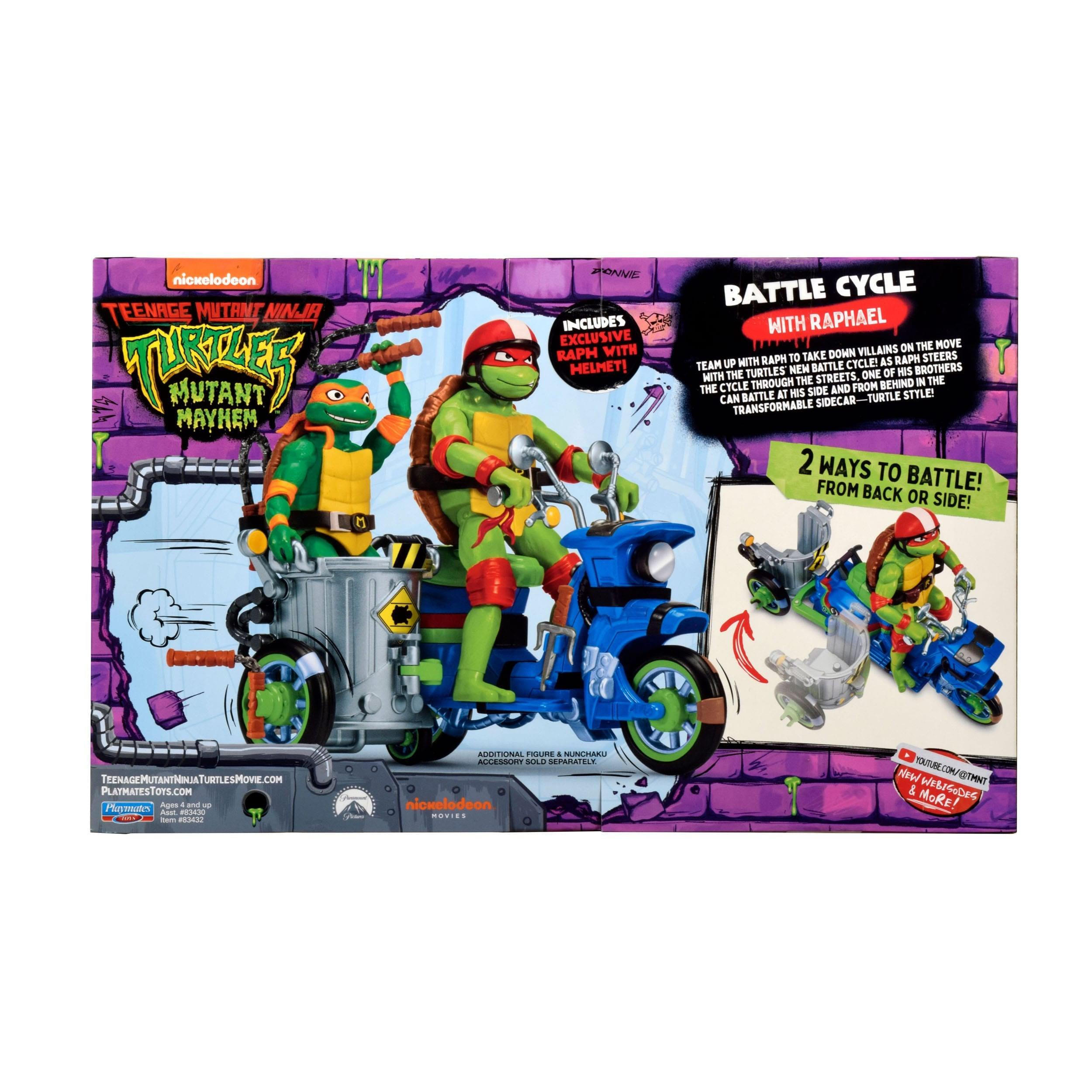 TMNT (Mutant Mayhem): Battle Cycle with Raphael-Actionfiguren-Playmates Toys-Mighty Underground