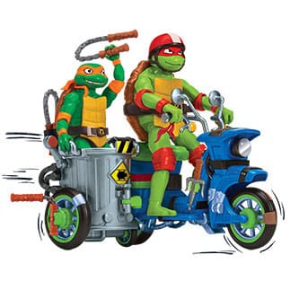 TMNT (Mutant Mayhem): Battle Cycle with Raphael-Actionfiguren-Playmates Toys-Mighty Underground