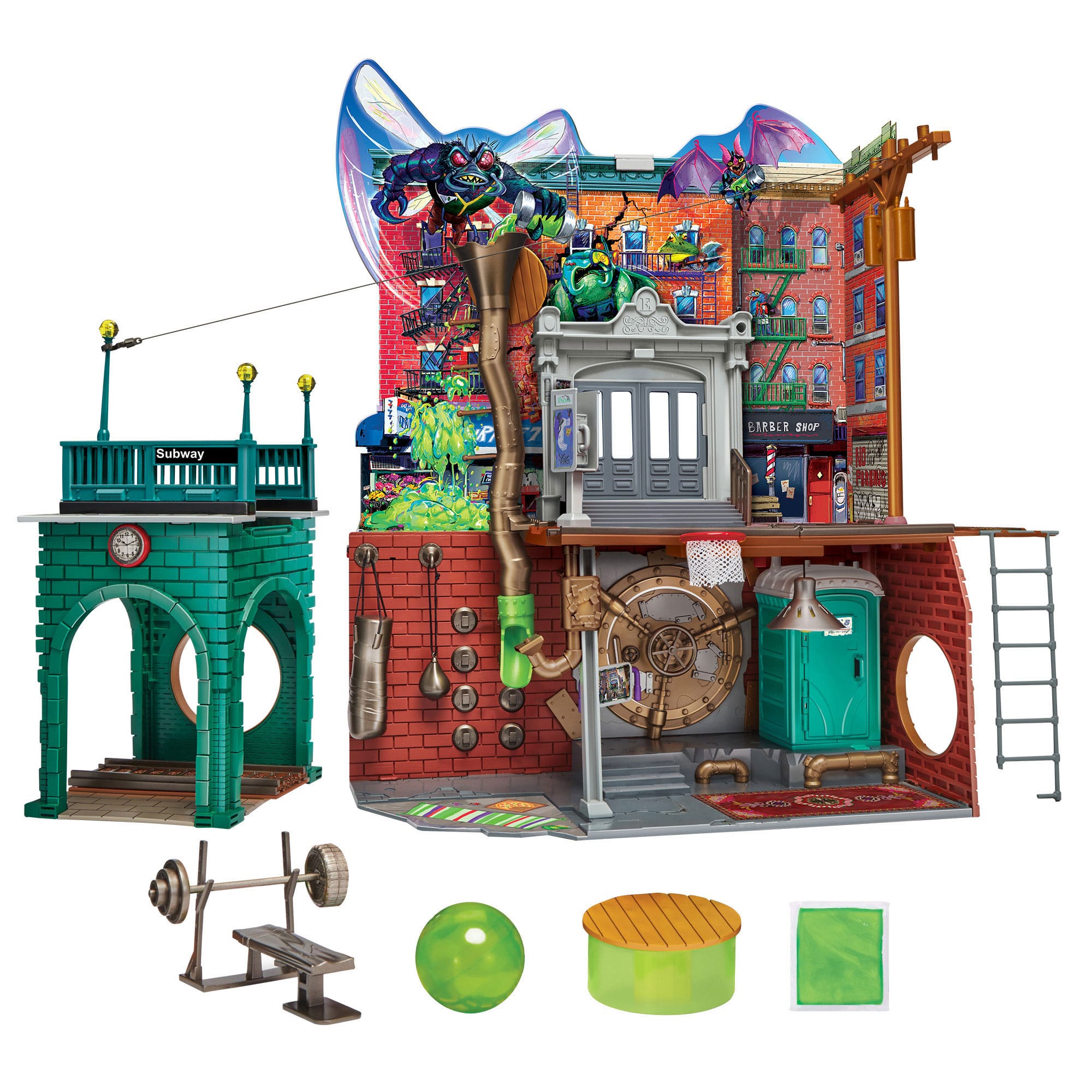 TMNT (Mutant Mayhem): Headquarter Playset-Actionfiguren-Playmates Toys-Mighty Underground