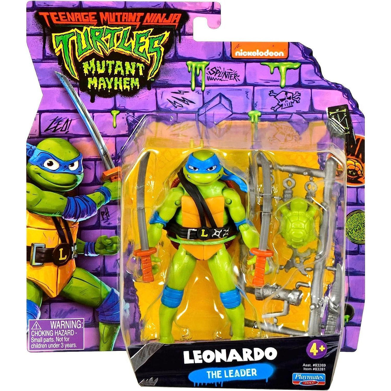 TMNT Mutant Mayhem: Leonardo (Basic)-Actionfiguren-Playmates Toys-Mighty Underground