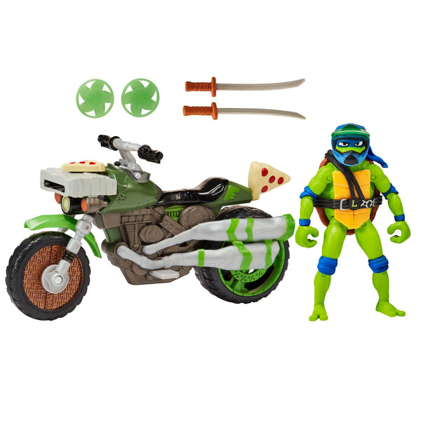 TMNT (Mutant Mayhem): Ninja Kick Cycle with Leonardo-Actionfiguren-Playmates Toys-Mighty Underground