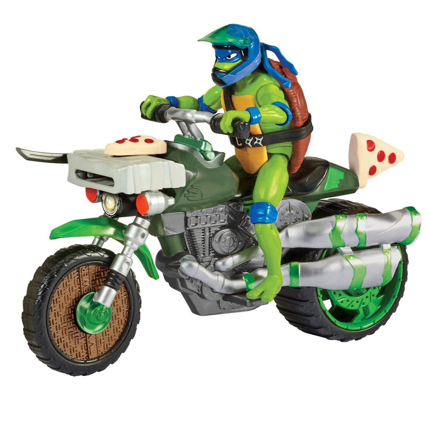 TMNT (Mutant Mayhem): Ninja Kick Cycle with Leonardo-Actionfiguren-Playmates Toys-Mighty Underground