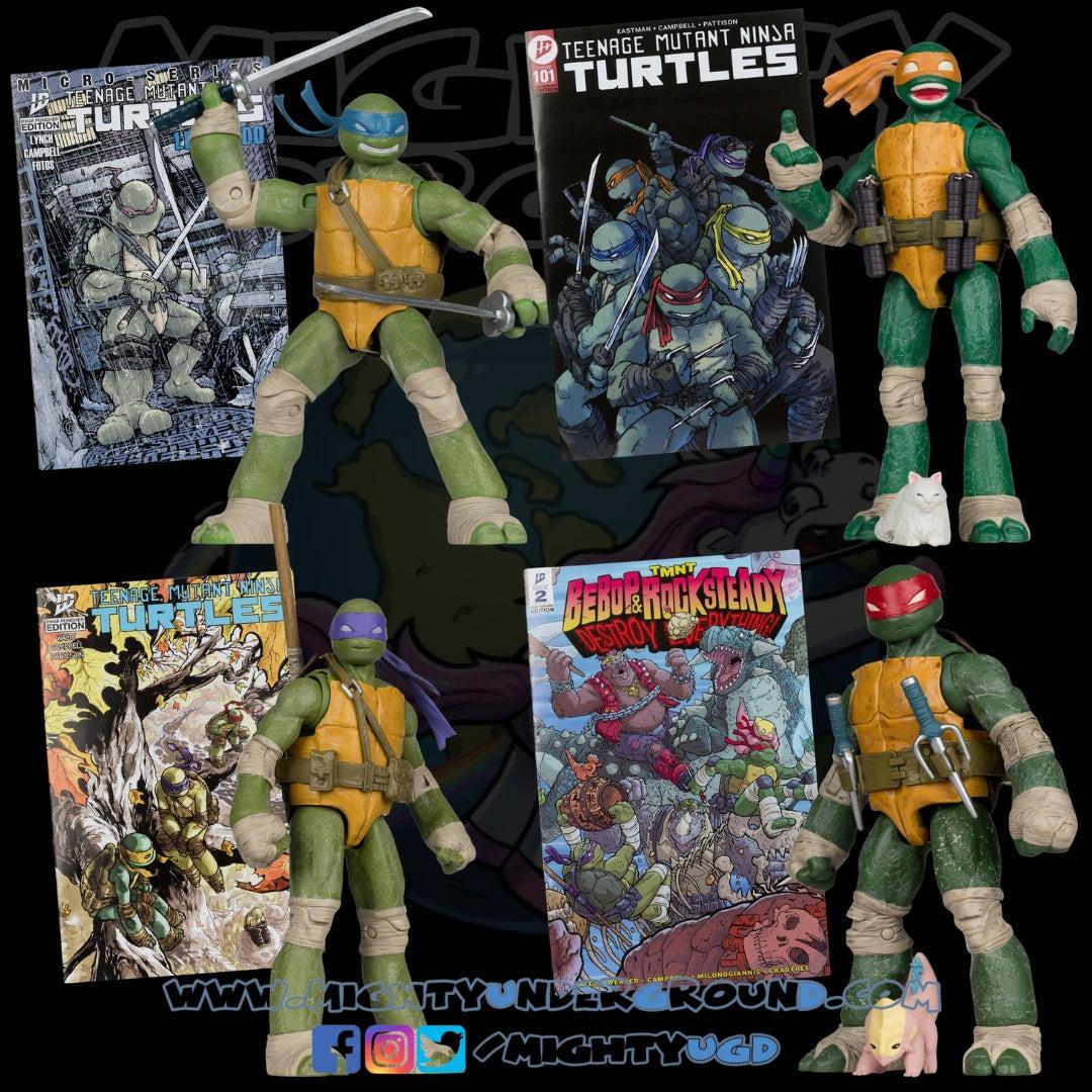 TMNT Page Punchers: Leonardo, Raphael, Michelangelo, Donatello Actionfigur & Comic - 5 inch 4er-Bundle-Actionfiguren-McFarlane Toys-Mighty Underground