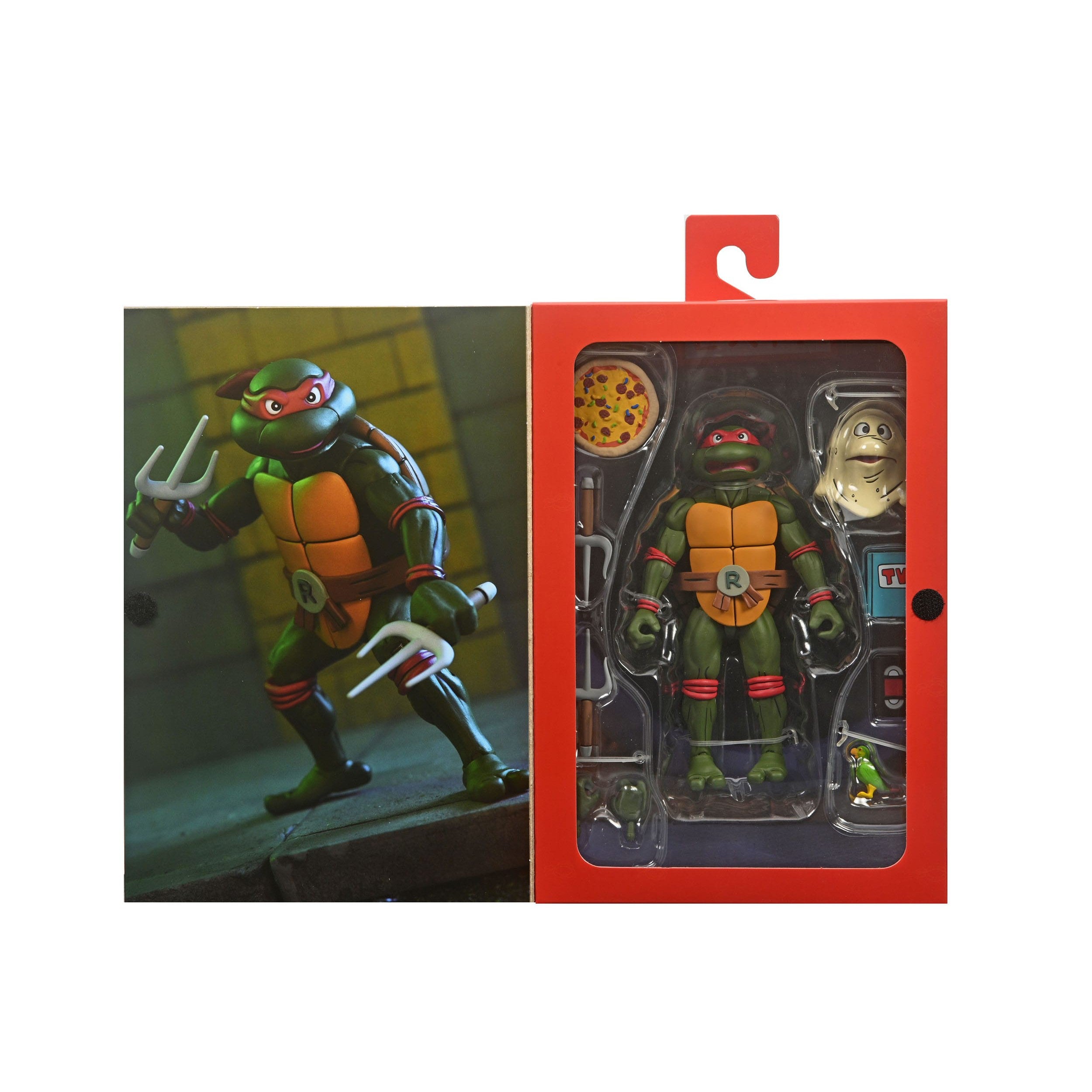 TMNT: Raphael (Cartoon, VHS, Pizza Club)-Actionfiguren-NECA-Mighty Underground