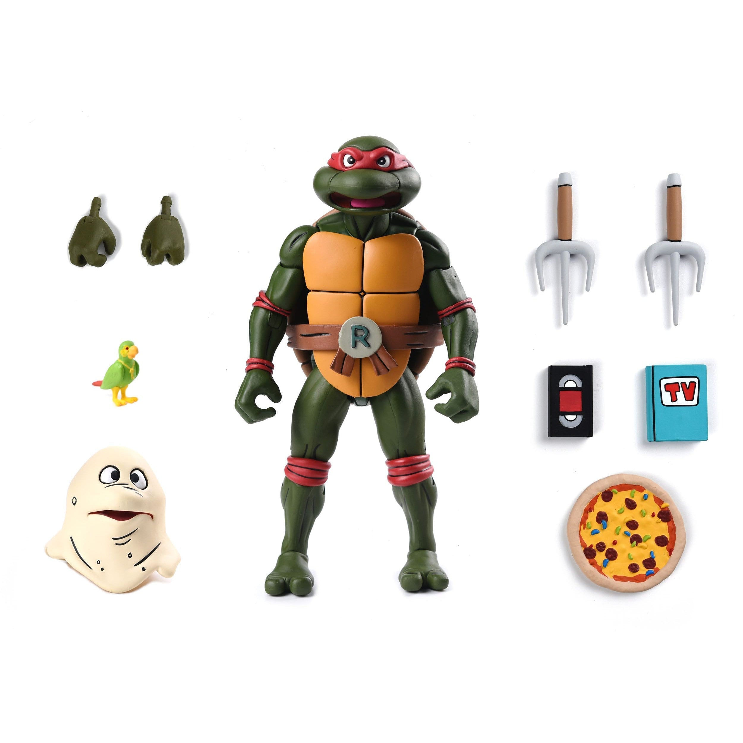 TMNT: Raphael (Cartoon, VHS, Pizza Club)-Actionfiguren-NECA-Mighty Underground