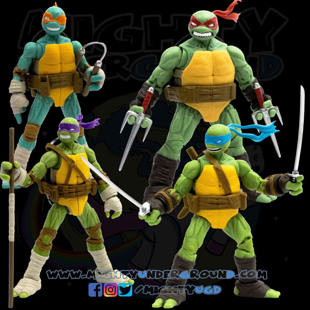 TMNT: Turtles 4-Set (IDW Comics) BST AXN Figures - 5 inch-Actionfiguren-The Loyal Subjects-Mighty Underground