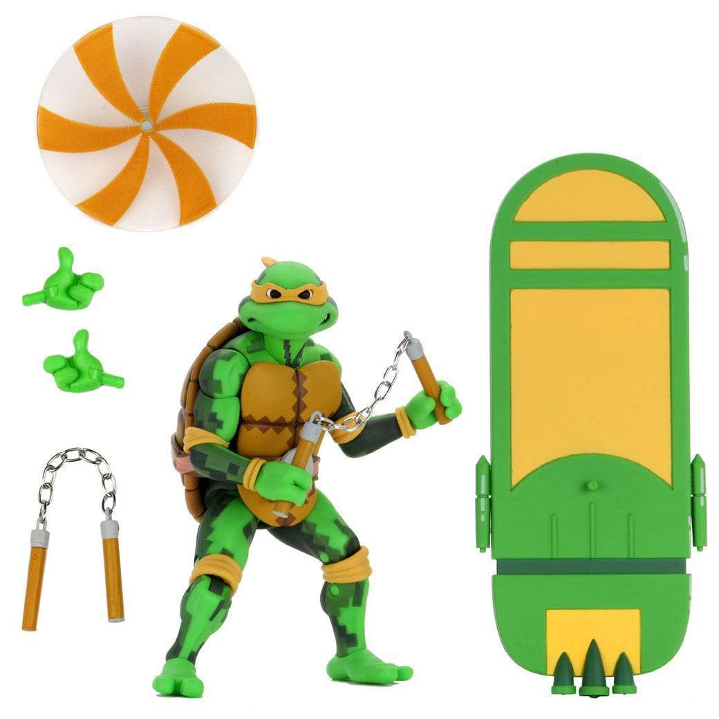 TMNT Turtles in Time (Game): Leonardo, Raphael, Michelangelo, Donatello - 4er-Bundle-Actionfiguren-NECA-Mighty Underground