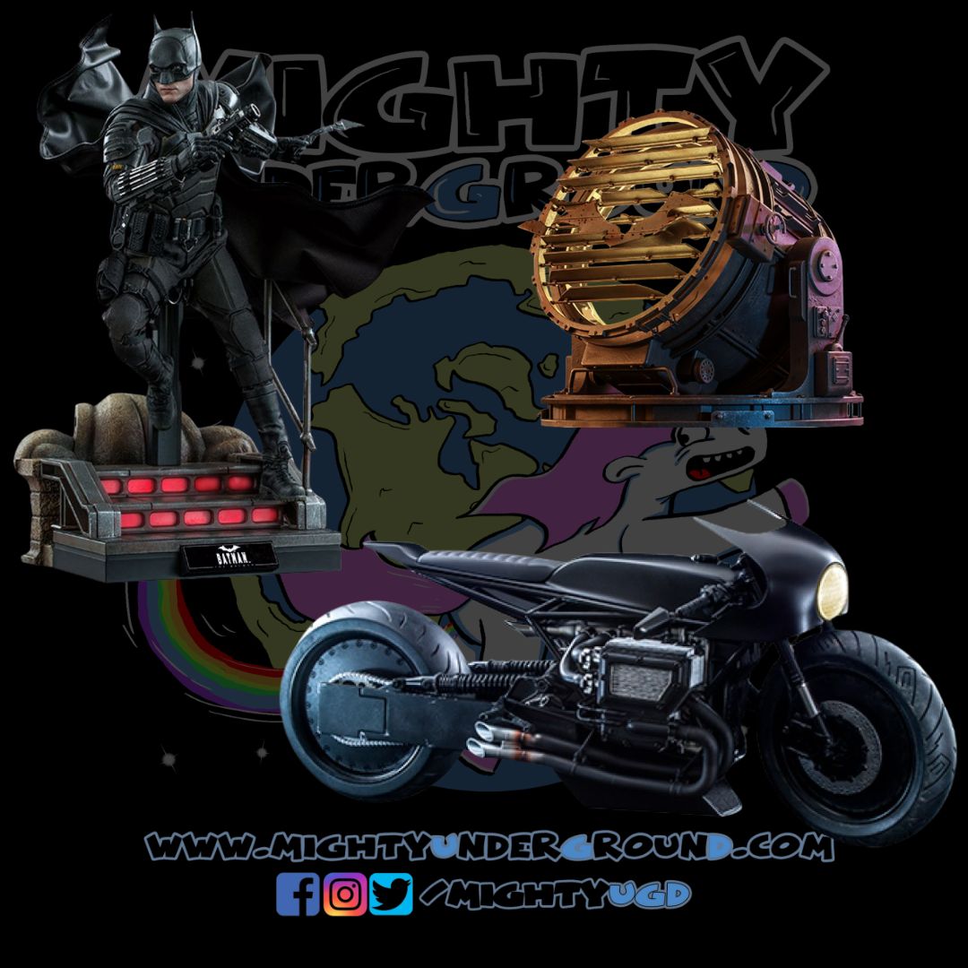 The Batman: Batman Deluxe + Batcycle + Bat-Signal - Hot Toys 3er Bundle-Mighty Underground-Mighty Underground