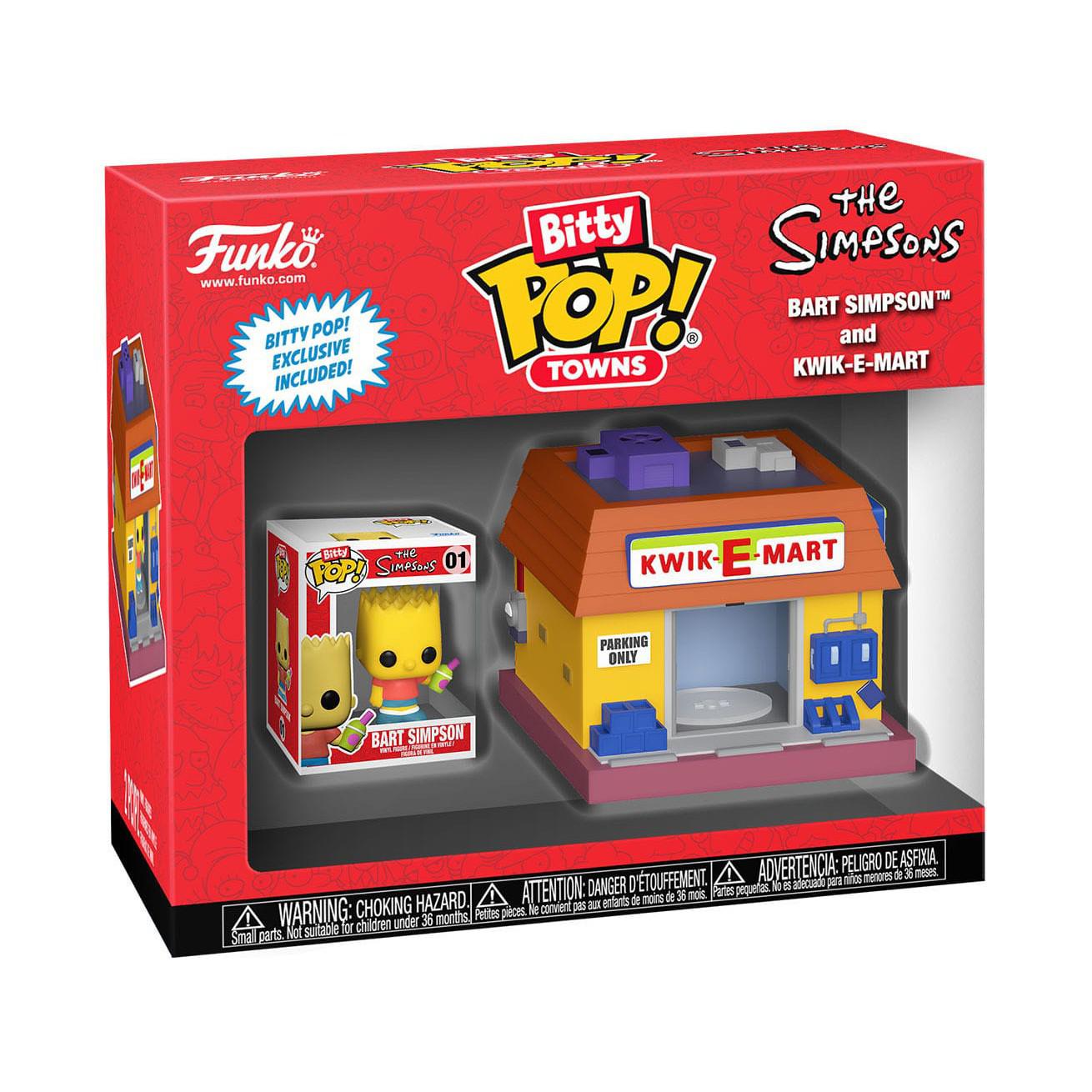 The Simpsons: Bart Simpson & Kwik-E-Mart - Bitty POP! Town-POP! + Funkos-Funko-Mighty Underground