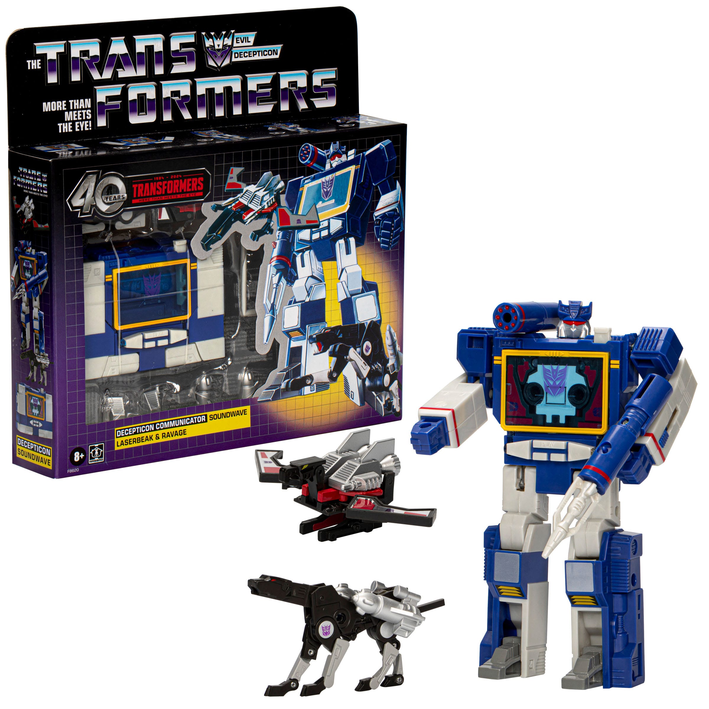 The Transformers Retro G1: Communicator Soundwave with Laserbeak & Ravage-Actionfiguren-Hasbro-Mighty Underground