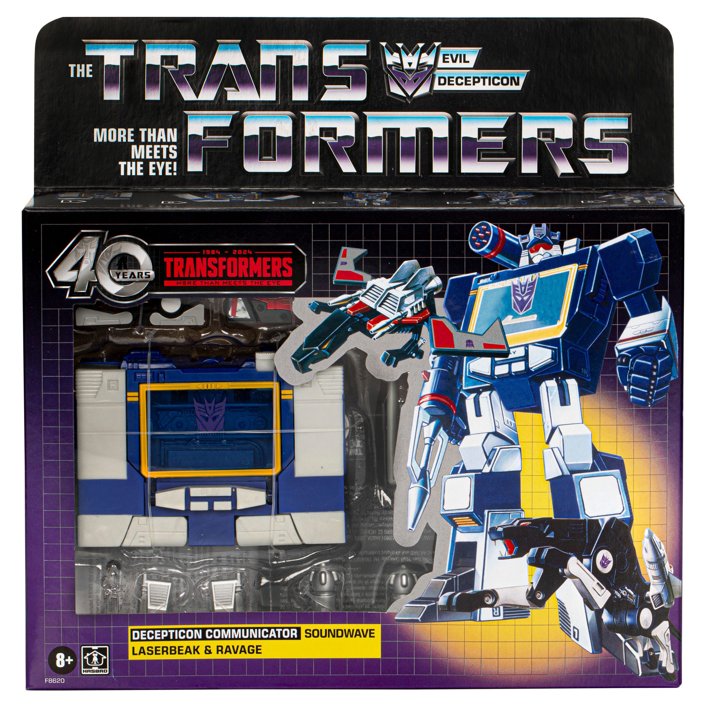 The Transformers Retro G1: Communicator Soundwave with Laserbeak & Ravage-Actionfiguren-Hasbro-Mighty Underground