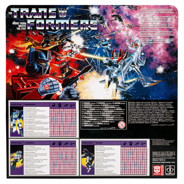 The Transformers Retro G1: Communicator Soundwave with Laserbeak & Ravage-Actionfiguren-Hasbro-Mighty Underground