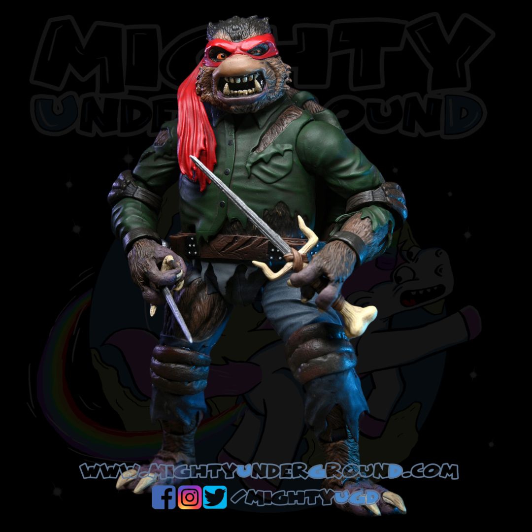 Universal Monsters x TMNT: Raphael as The Wolfman-Actionfiguren-NECA-Mighty Underground