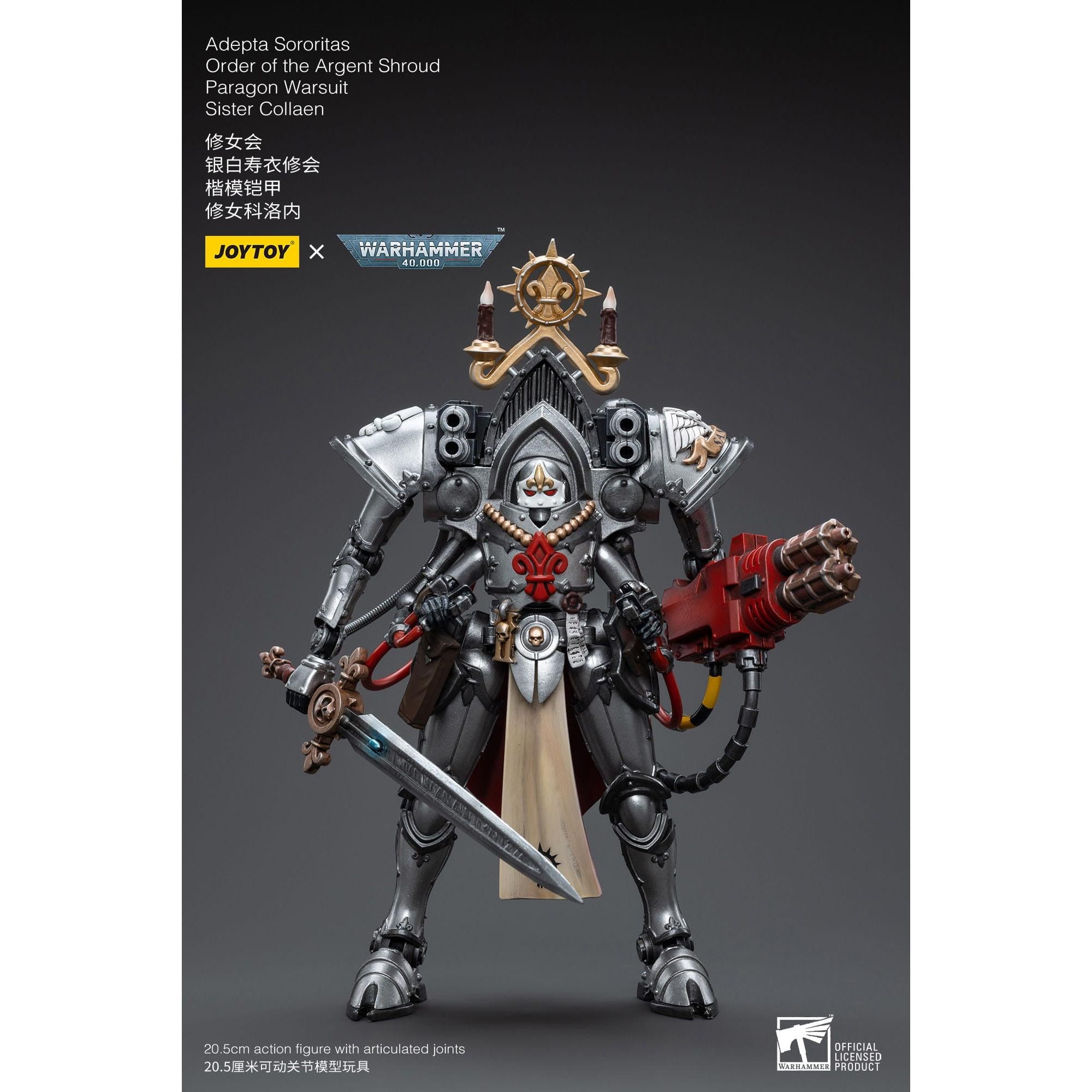Warhammer 40k: Adepta Sororitas Order of the Argent Shroud Paragon Warsuit Sister Collaen-Actionfiguren-JoyToy-Mighty Underground