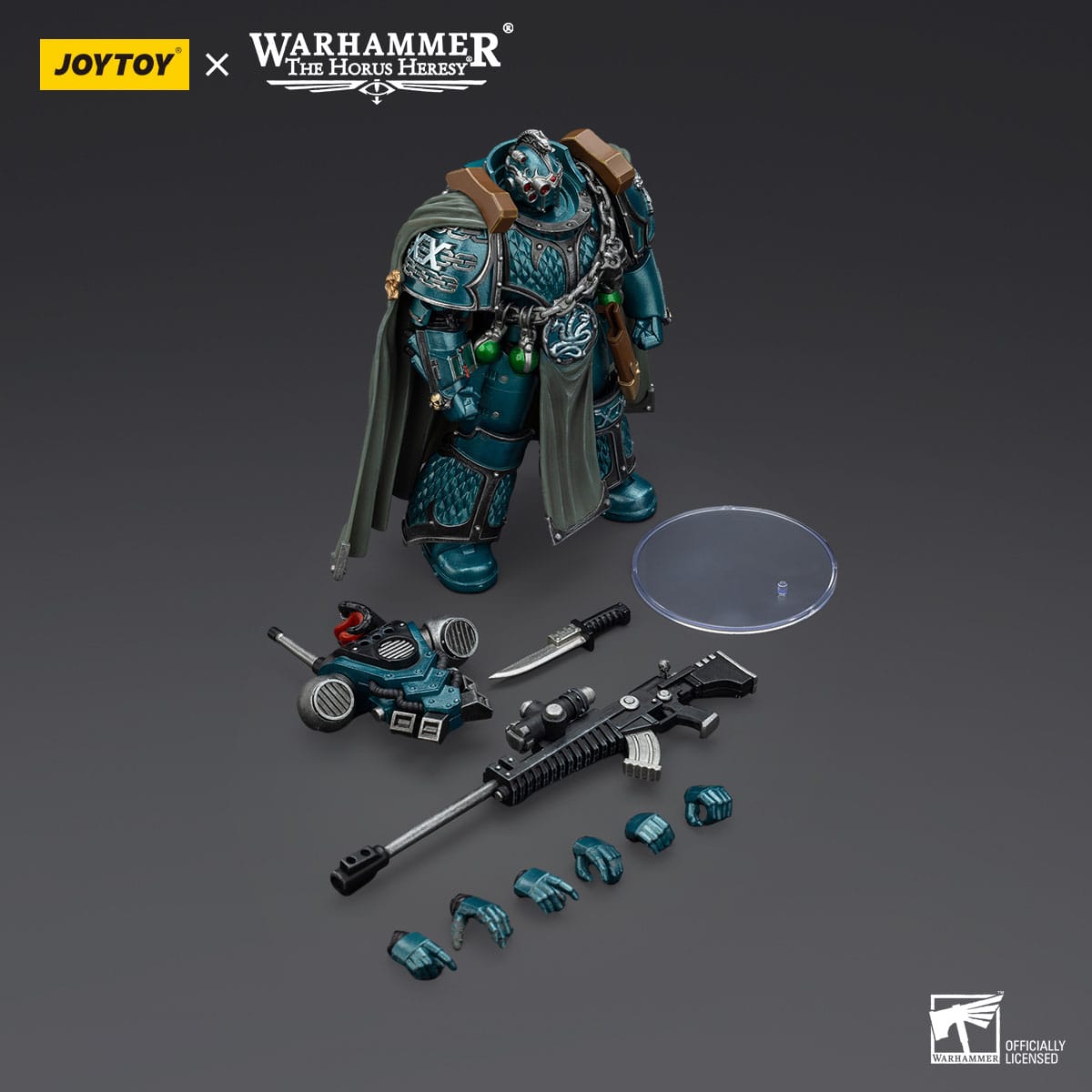 Warhammer 40k: Alpha Legion Exodus The One who is Many With Sniper Rifle And Power Dagger (The Horus Heresy)-Actionfiguren-JoyToy-Mighty Underground