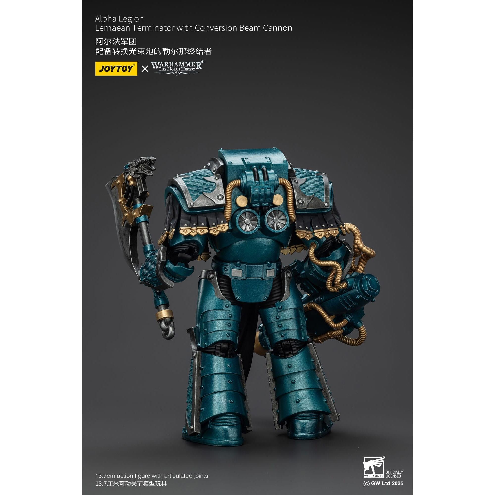 Warhammer 40k: Alpha Legion Lernaean Terminator with Conversion Beam Cannon (The Horus Heresy)-Actionfiguren-JoyToy-Mighty Underground