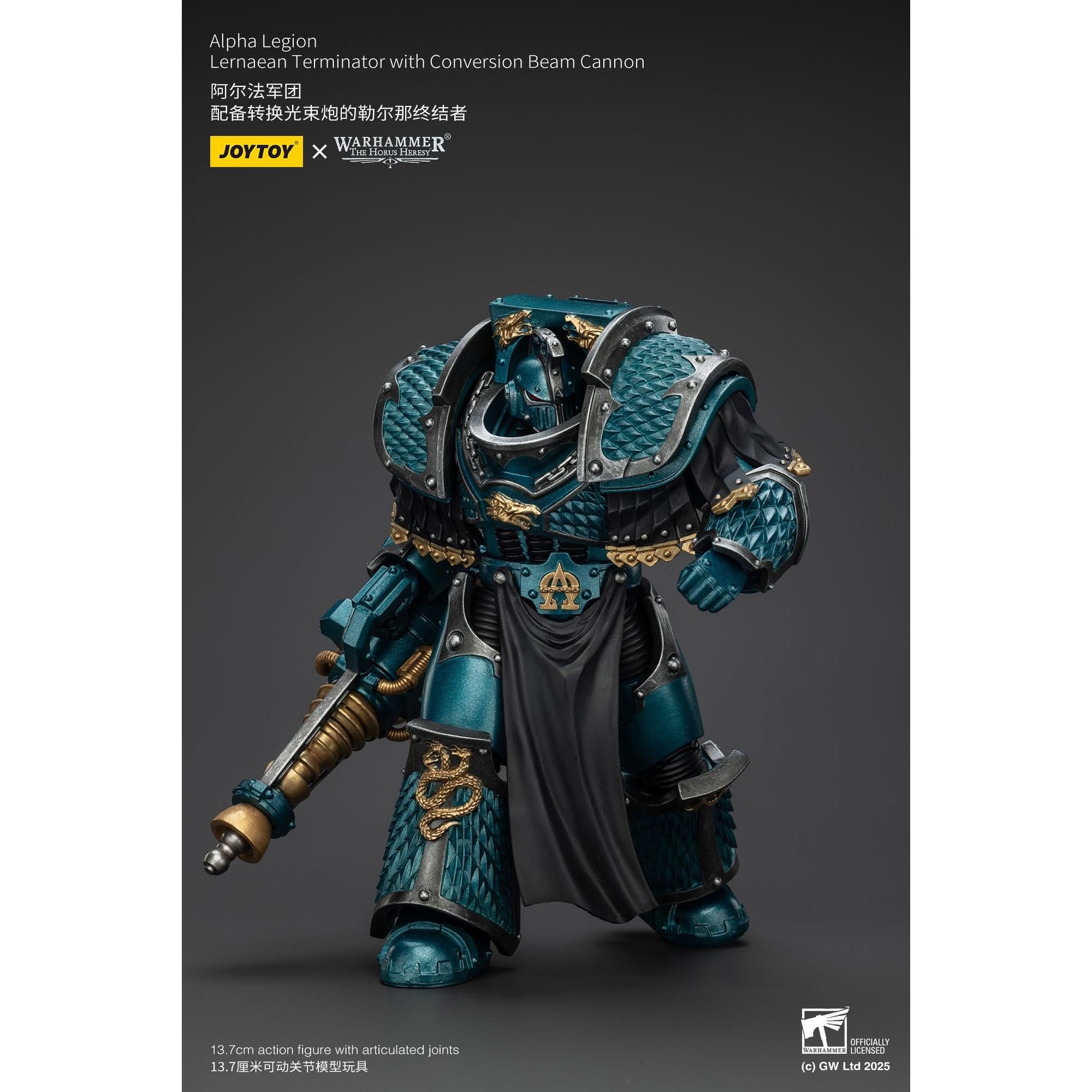 Warhammer 40k: Alpha Legion Lernaean Terminator with Conversion Beam Cannon (The Horus Heresy)-Actionfiguren-JoyToy-Mighty Underground
