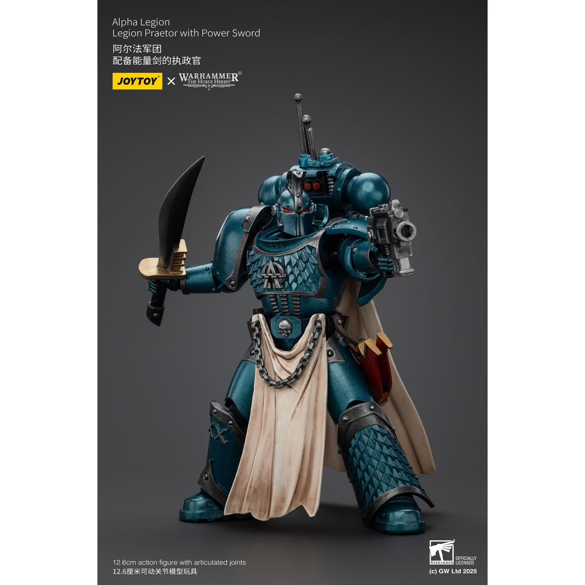 Warhammer 40k: Alpha Legion Praetor with Power Sword (The Horus Heresy)-Actionfiguren-JoyToy-Mighty Underground