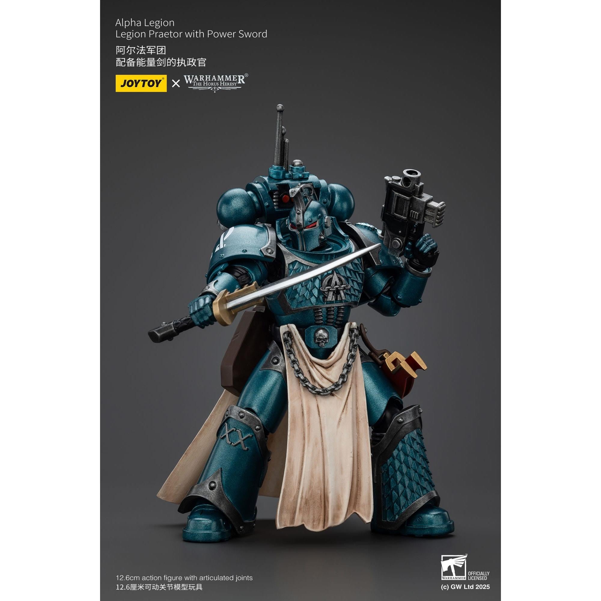Warhammer 40k: Alpha Legion Praetor with Power Sword (The Horus Heresy)-Actionfiguren-JoyToy-Mighty Underground