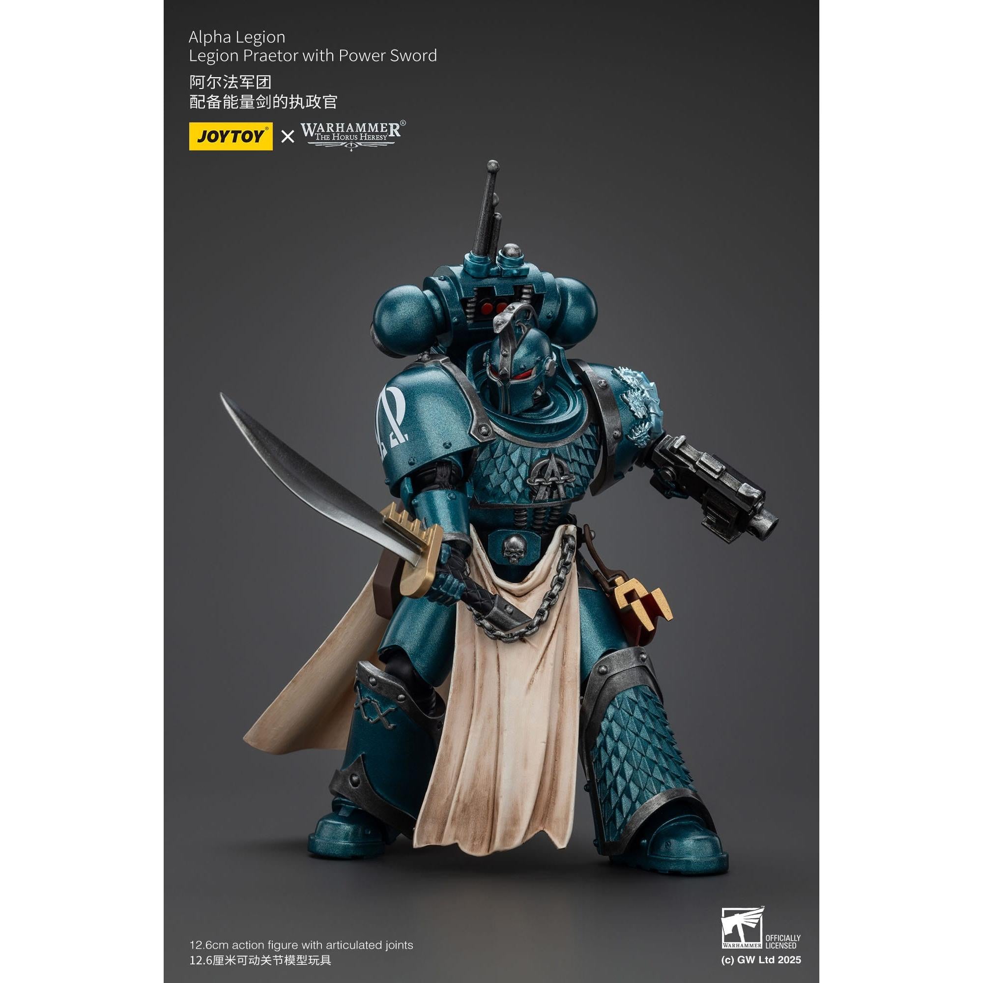Warhammer 40k: Alpha Legion Praetor with Power Sword (The Horus Heresy)-Actionfiguren-JoyToy-Mighty Underground